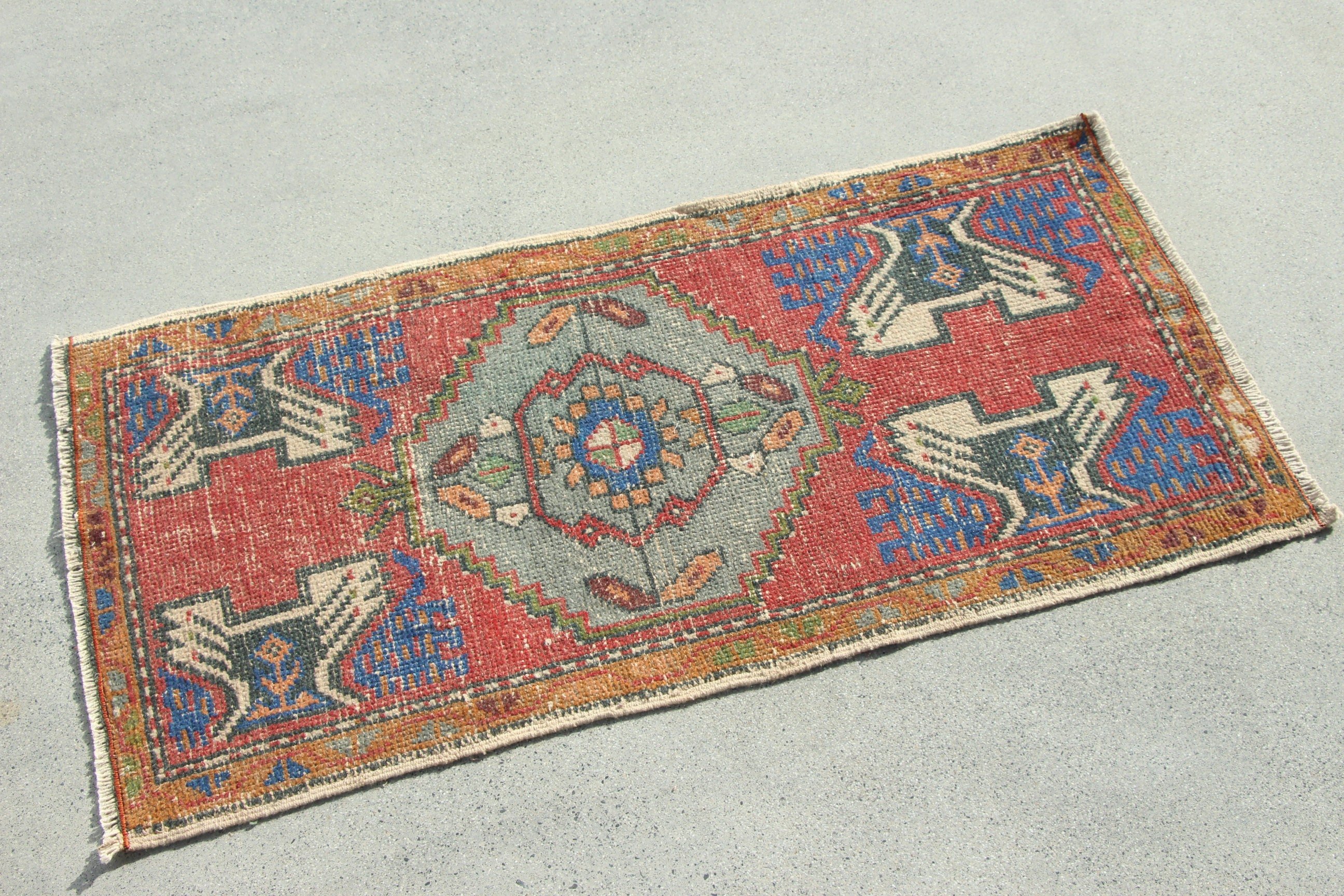 Door Mat Rugs, Bathroom Rug, Flatweave Rug, 1.7x3.3 ft Small Rug, Cool Rugs, Red Neutral Rug, Turkish Rug, Rugs for Door Mat, Vintage Rug