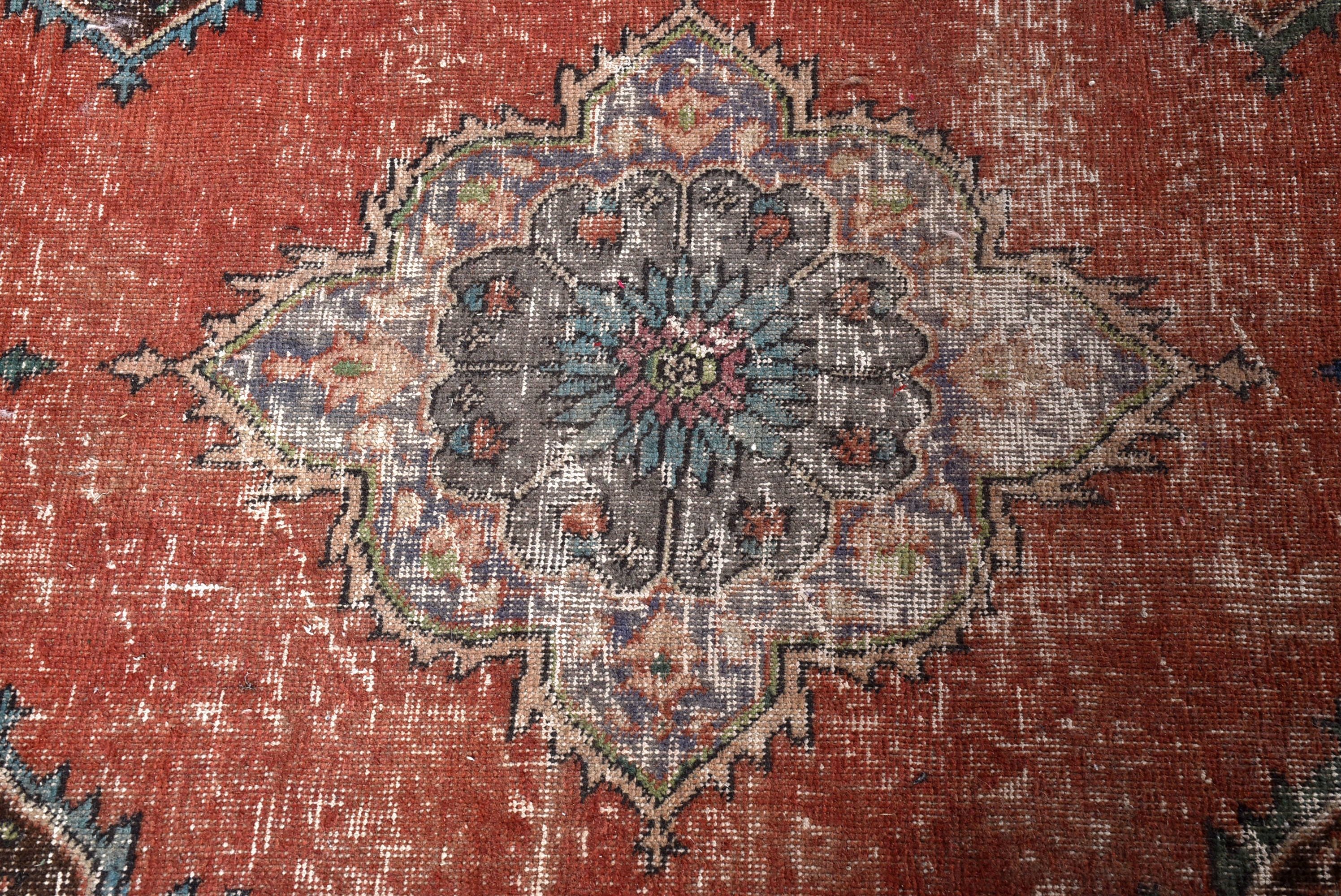 Koridor Halıları, Türk Halısı, Vintage Halılar, Kırmızı Lüks Halı, Yün Halılar, Tribal Halılar, 4.8x12.5 ft Runner Halı, Koridor Halıları, Düz Dokuma Halılar