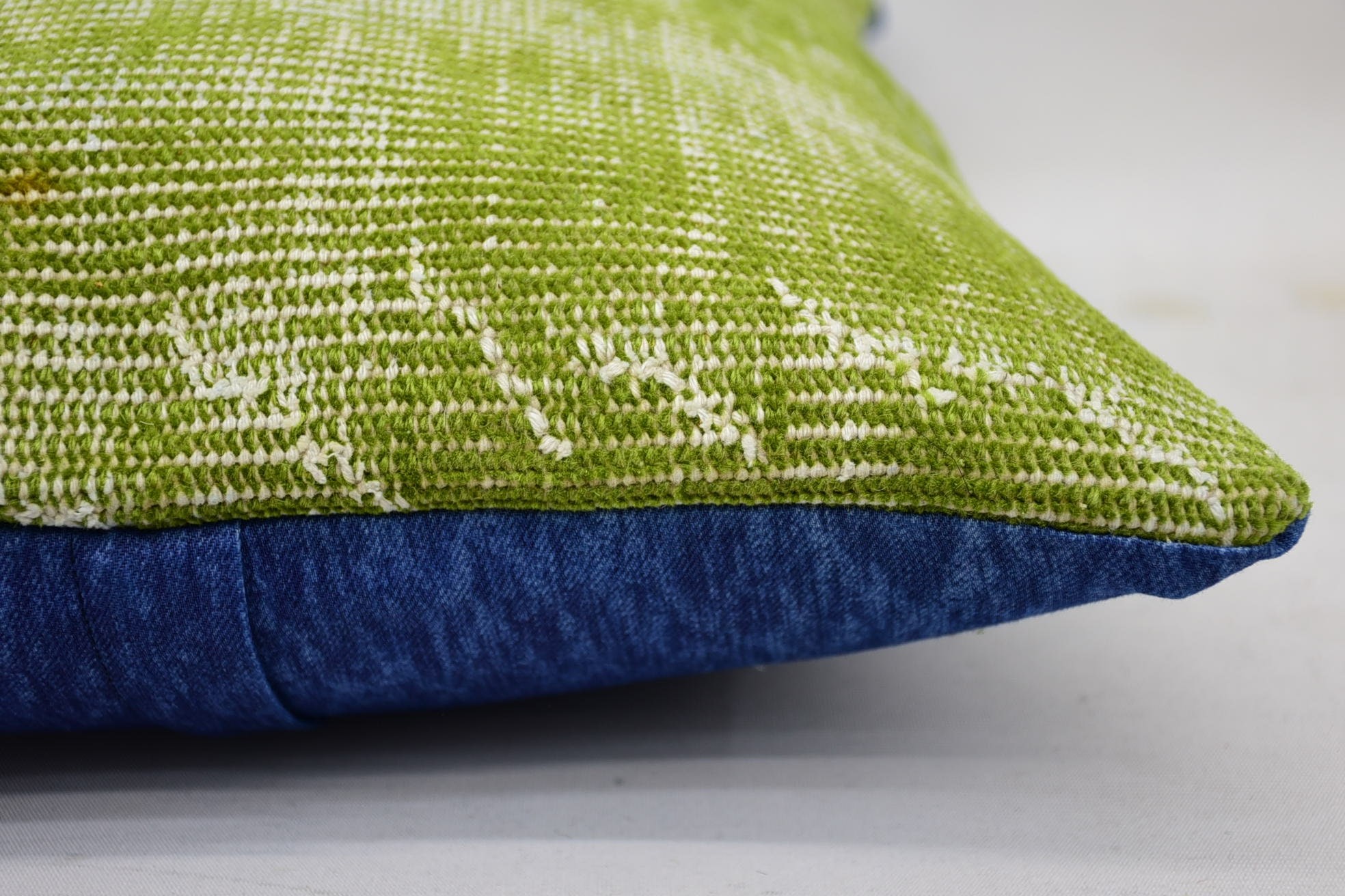16"x24" Green Pillow Cover, Vintage Kilim Throw Pillow, Ethnic Pillow Sham, Boho Pillow Sham Cover, Couch Cushion Case, Gift Pillow