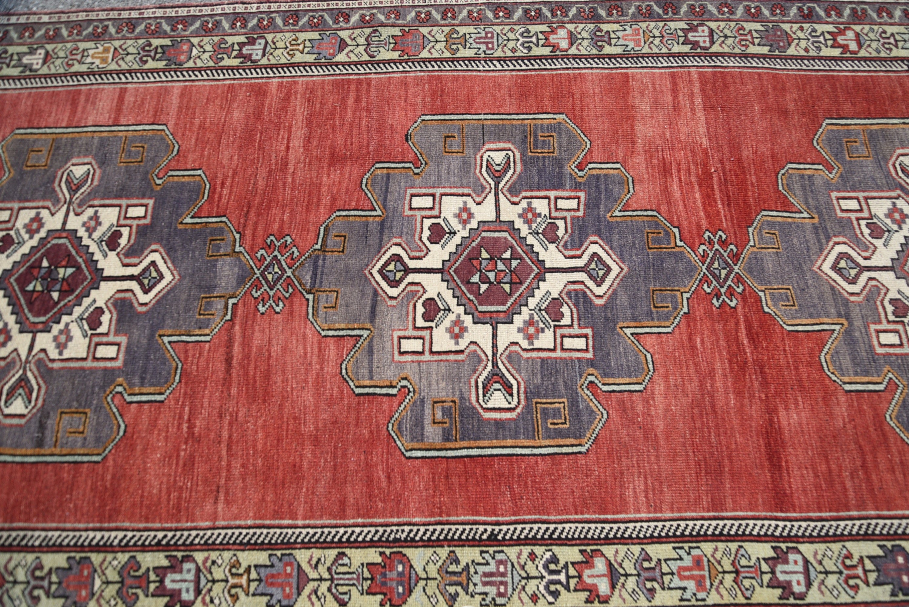 Vintage Halı, Yün Halı, Türk Halıları, Yemek Odası Halısı, Salon Halıları, Oturma Odası Halısı, 4,9x11,2 ft Büyük Halılar, Tasarımcı Halıları, Renkli Halılar