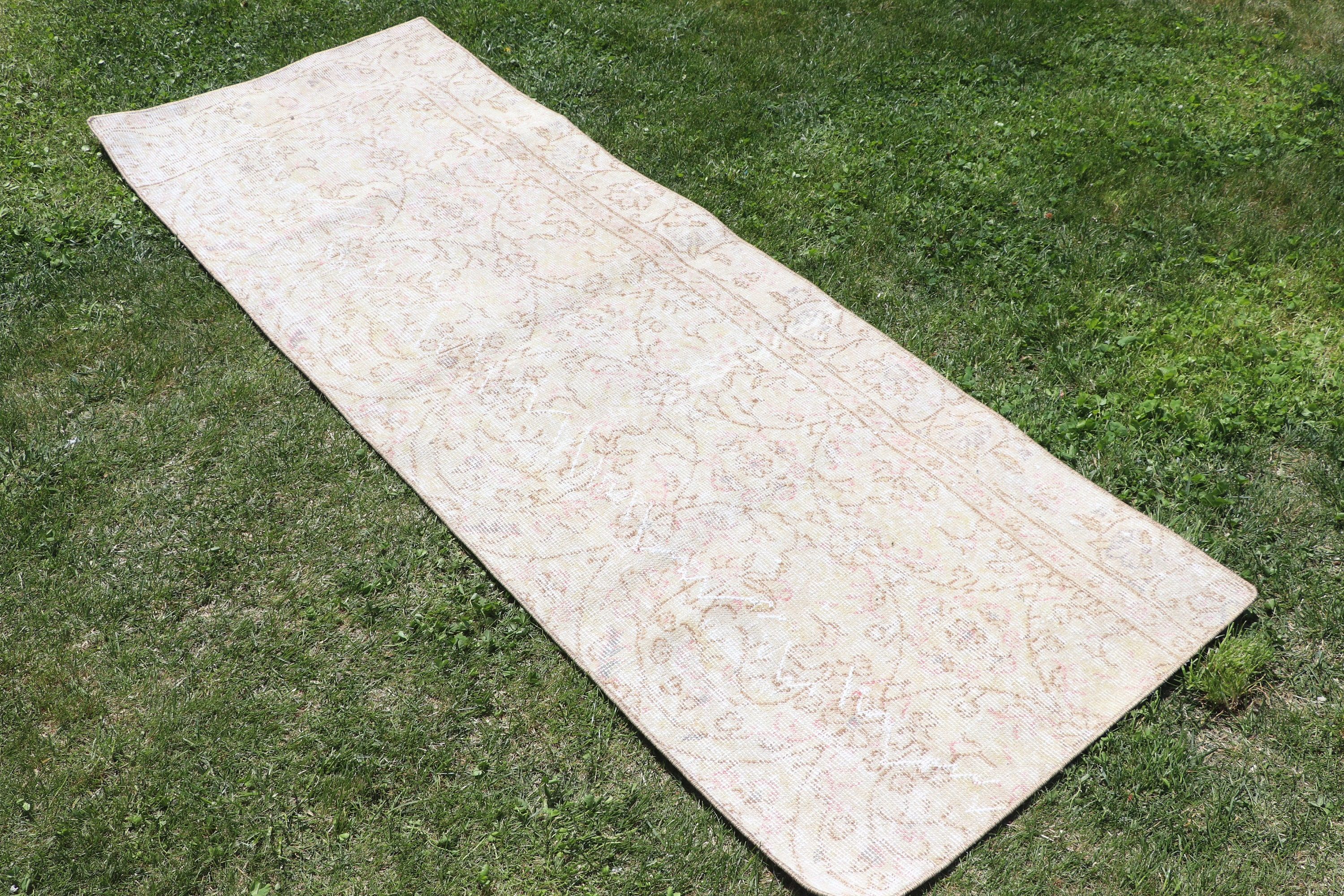 Vintage Runner Halı, Oryantal Halı, Yer Halısı, Boho Halıları, Merdiven Halıları, Türk Halısı, 2.3x6.3 ft Runner Halısı, Vintage Halılar, Bej Fas Halısı