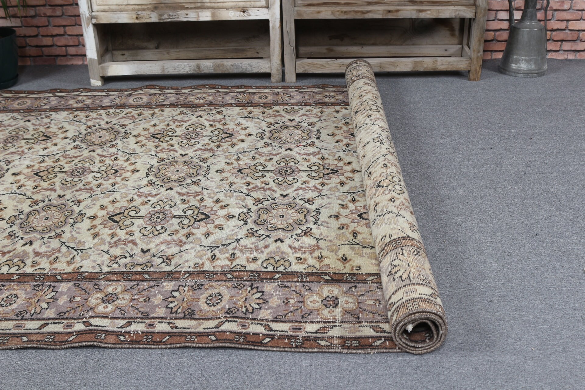 Beige Bedroom Rug, Decorative Rugs, Bedroom Rug, Living Room Rug, Turkish Rug, Moroccan Rug, 5.2x9.1 ft Large Rugs, Vintage Rug, Salon Rug