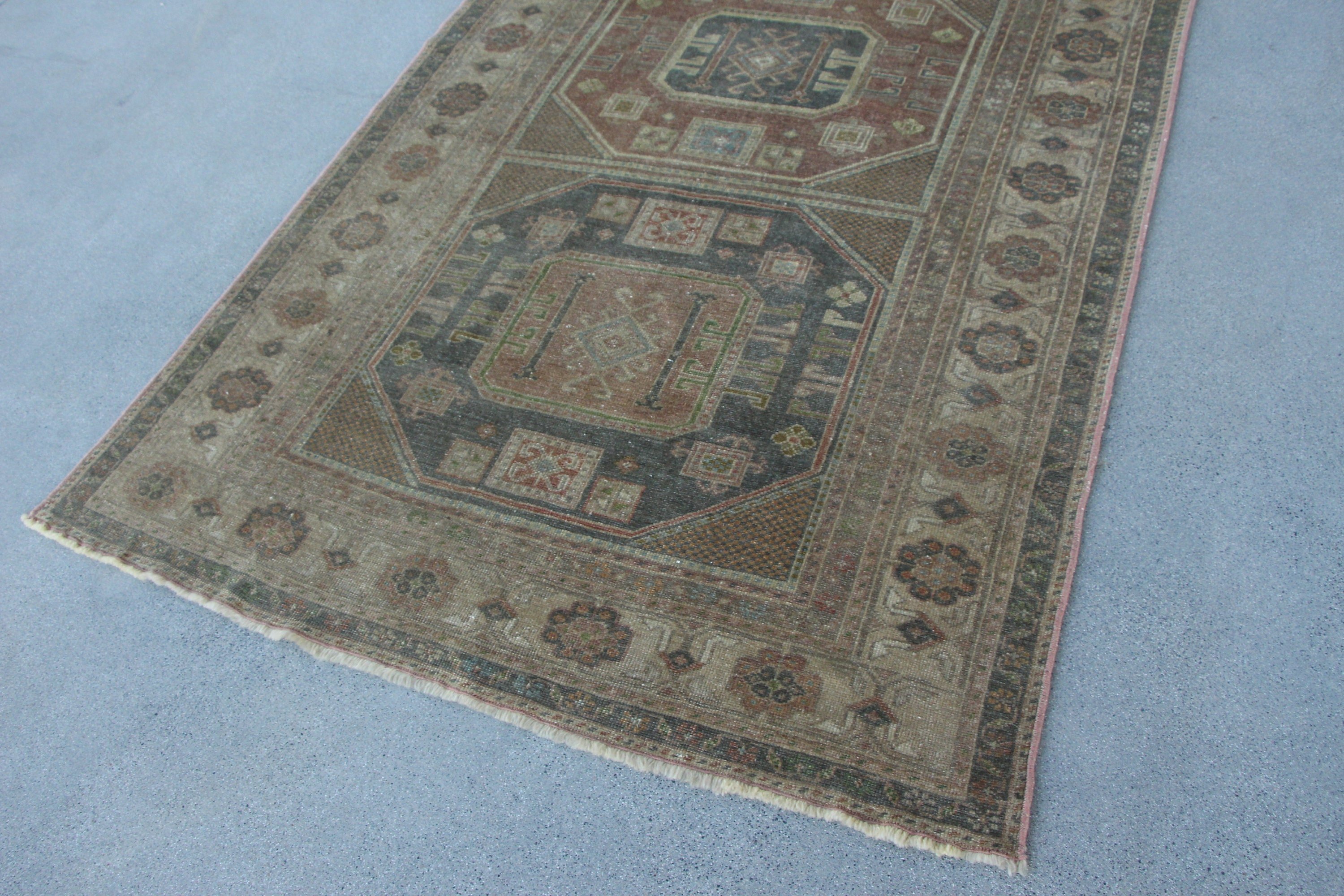 Kitchen Rug, Green  4.5x7.8 ft Area Rug, Vintage Rugs, Cool Rugs, Floor Rug, Turkish Rug, Indoor Rugs, Rugs for Kitchen