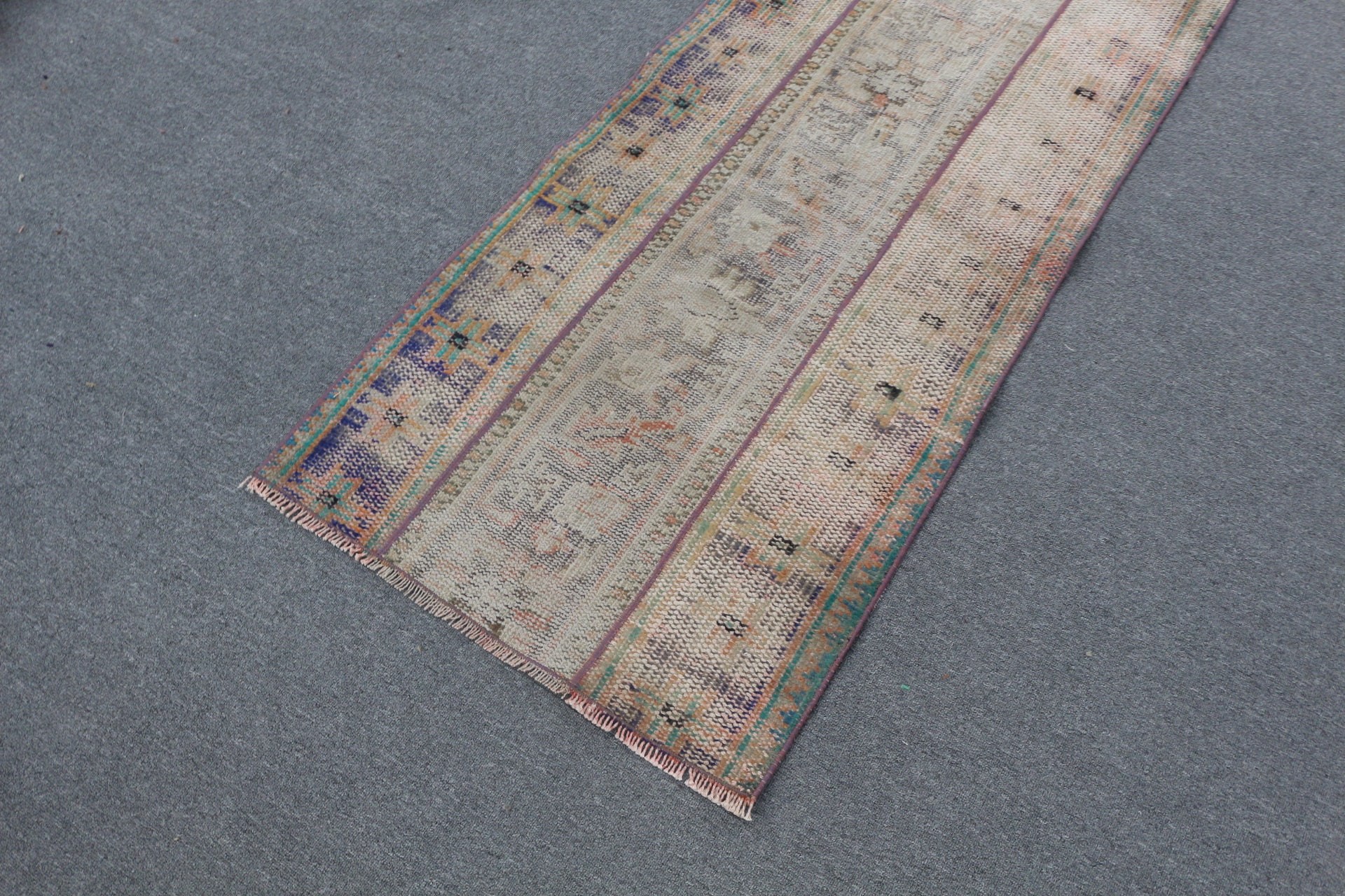 Home Decor Rug, Rugs for Entry, Beige Wool Rugs, Moroccan Rug, Turkish Rug, Bath Rugs, Vintage Rugs, Door Mat Rug, 2.2x5.3 ft Small Rug