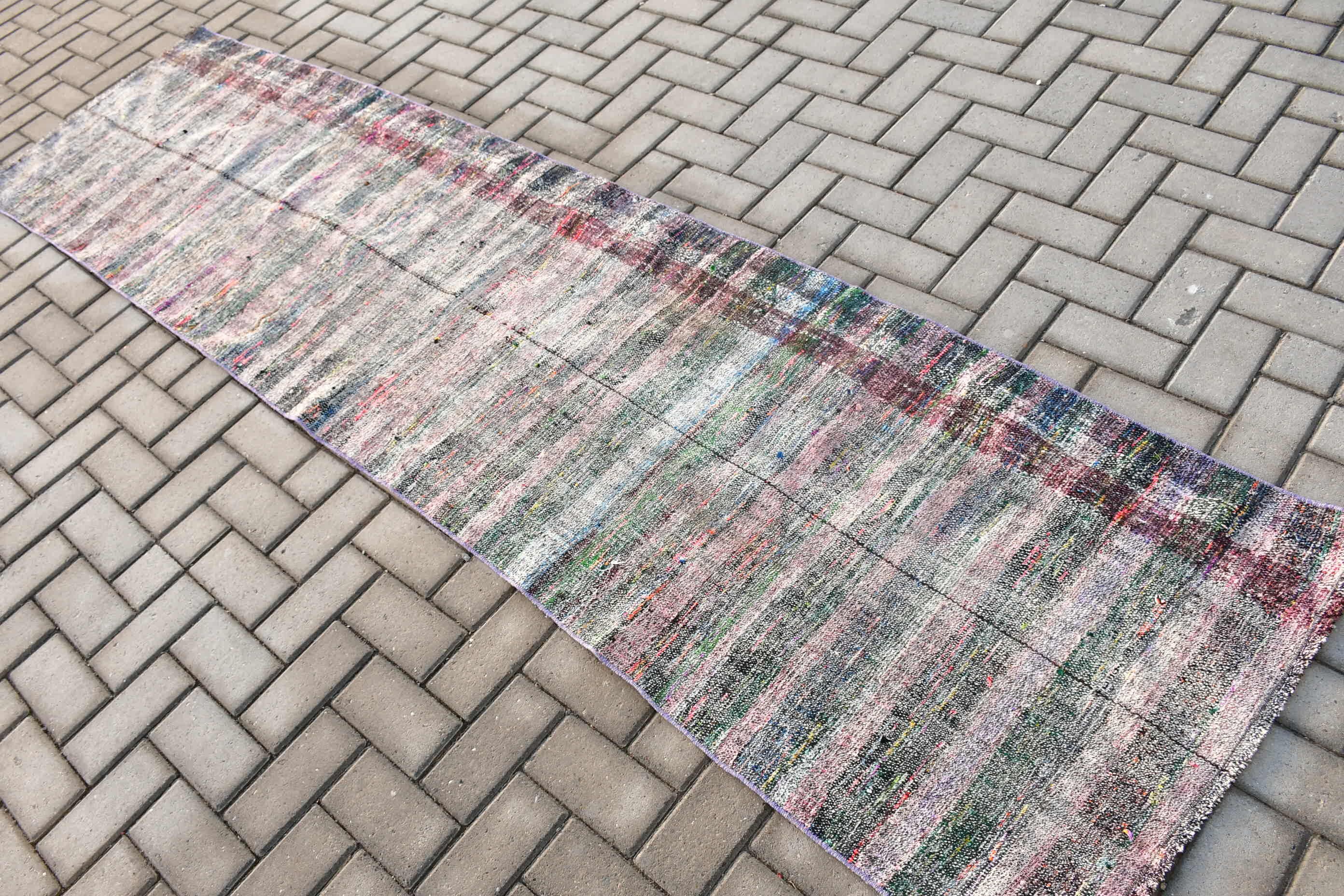 Vintage Halı, Mutfak Halıları, Yer Halısı, Mor Yün Halılar, 2.5x9.8 ft Runner Halısı, Kilim, Merdiven Halıları, Koridor Halıları, Özel Halılar, Türk Halısı