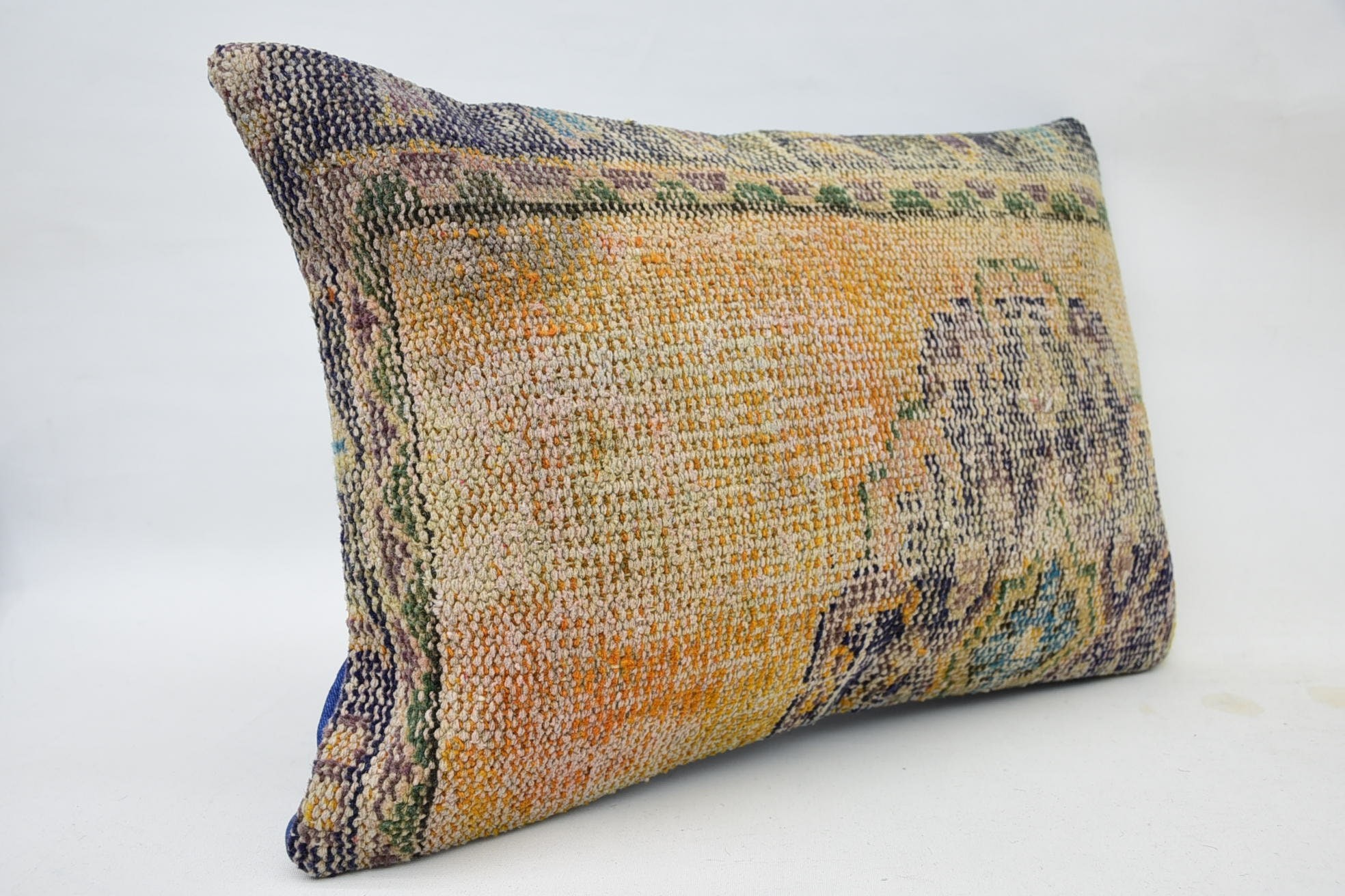 16"x24" Orange Pillow Cover, Vintage Pillow, Home Decor Pillow, Vintage Kilim Throw Pillow, Living Room Throw Cushion Cover
