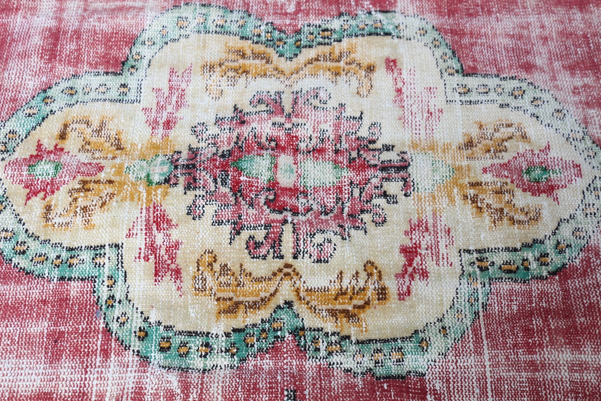 Red Antique Rugs, Kitchen Rugs, 6.8x11.3 ft Oversize Rugs, Tribal Rug, Salon Rugs, Oushak Rug, Dining Room Rug, Vintage Rugs, Turkish Rugs