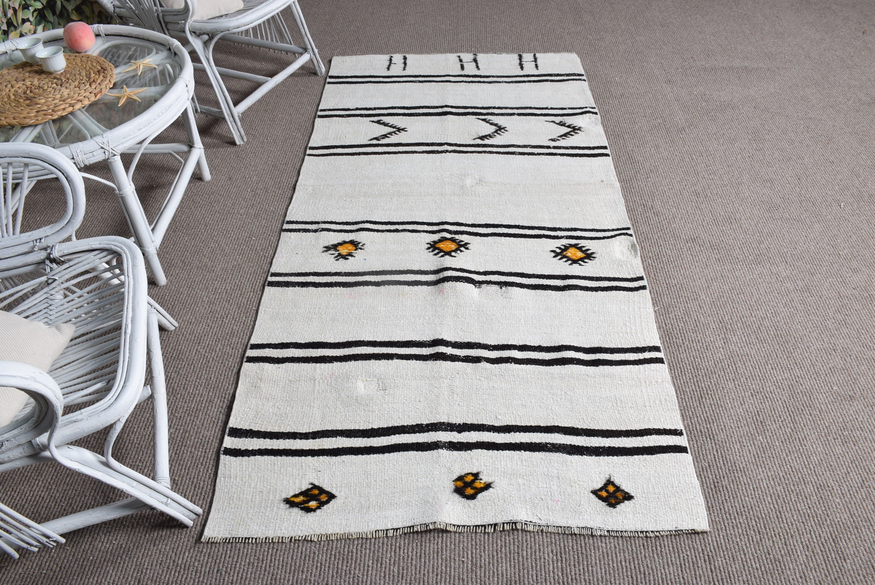 3.2x6.5 ft Accent Rugs, Oushak Rug, Vintage Rugs, Entry Rug, Turkish Rug, Bedroom Rug, Beige Cool Rug, Rugs for Nursery, Anatolian Rugs