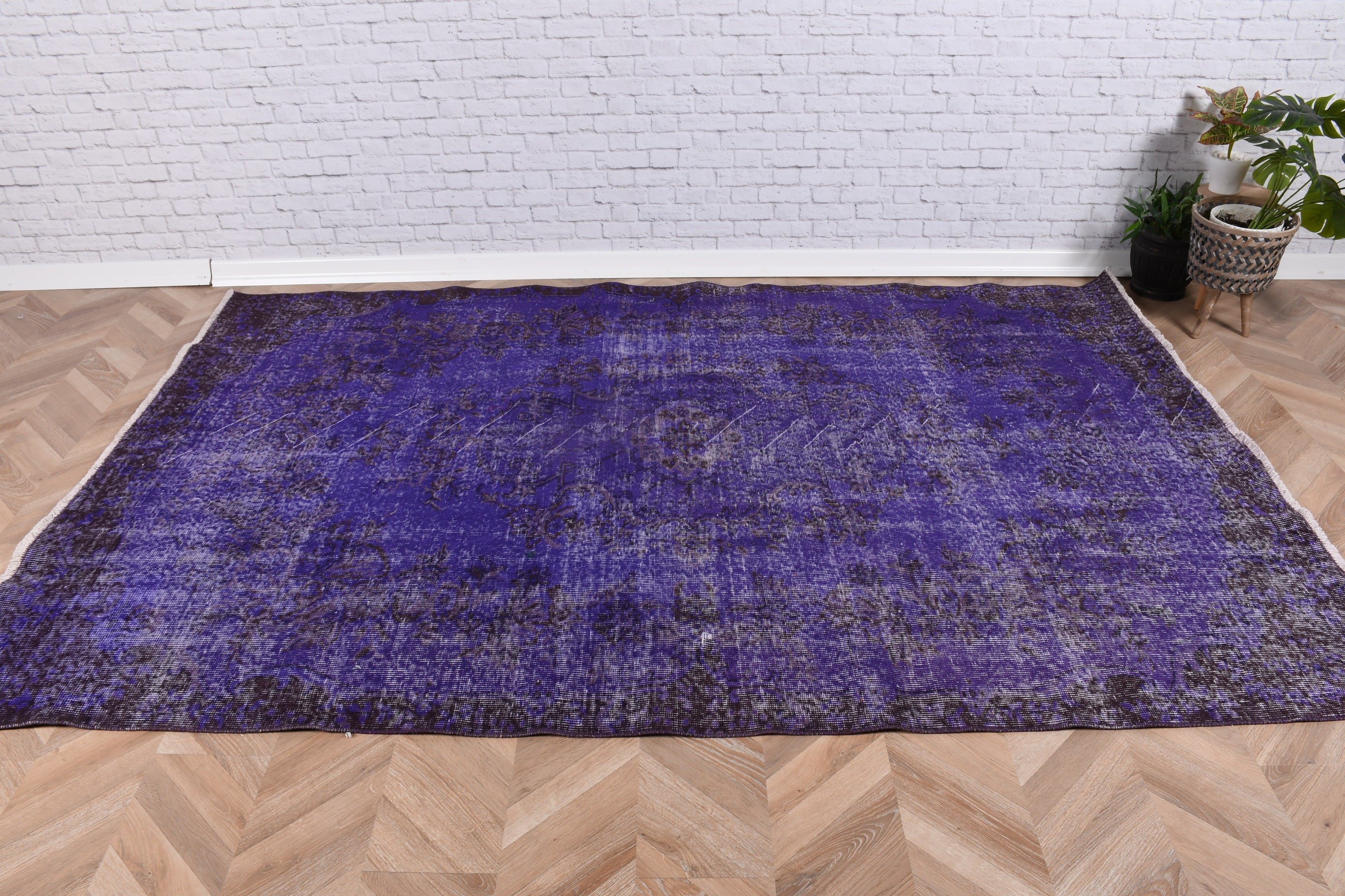 Purple Kitchen Rugs, Exotic Rugs, Turkish Rugs, Salon Rugs, 5.5x8.5 ft Large Rugs, Bedroom Rug, Moroccan Rugs, Vintage Rug, Kitchen Rug