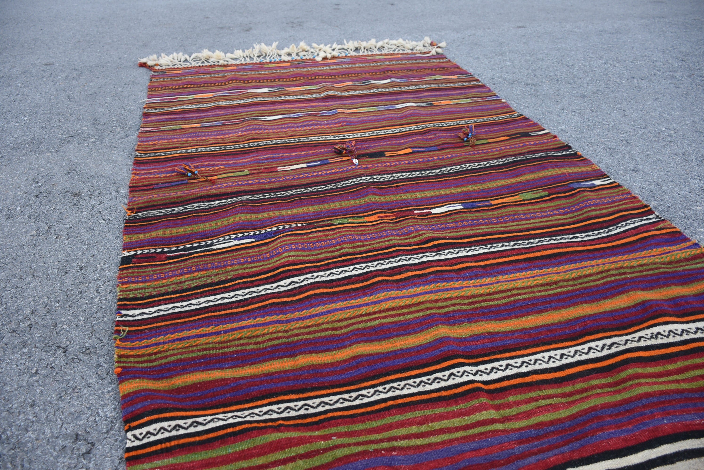 İç Mekan Halıları, Mor Antika Halı, Türk Halısı, Oushak Halısı, Vintage Halılar, Kilim, 4.1x6.6 ft Alan Halısı, İç Mekan Halıları, Ev Dekorasyonu Halısı