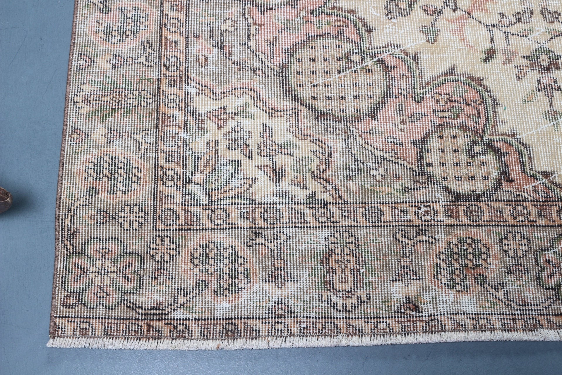 Organik Halı, Yemek Odası Halıları, Türk Halısı, 5,2x9,3 ft Büyük Halılar, Yatak Odası Halısı, Yün Halı, Vintage Halılar, Kahverengi Anadolu Halısı