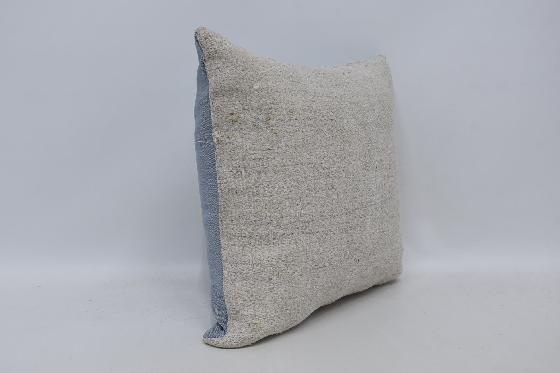 Kilim Rug Cushion Cover, Turkish Pillow, Vintage Pillow, 18"x18" White Cushion Case, Gift Pillow, One Of A Kind Cushion Case