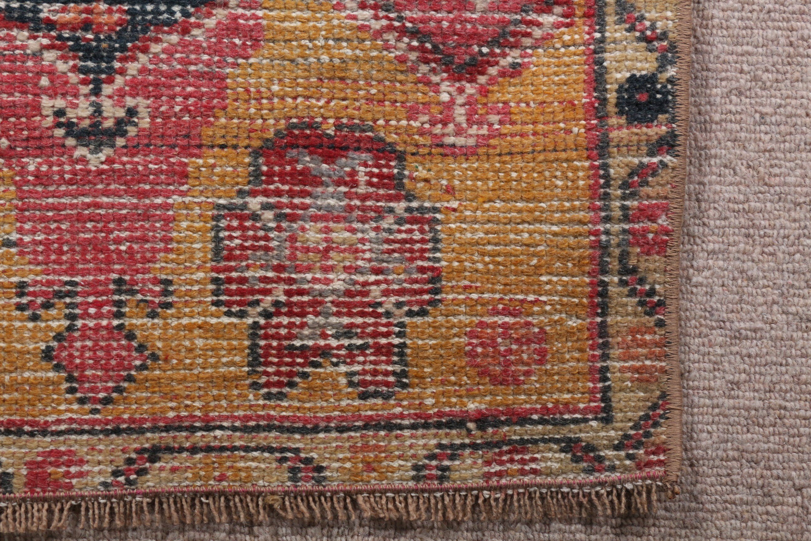 Bath Rug, Vintage Rug, Turkish Rug, Rugs for Bedroom, 1.6x2.9 ft Small Rugs, Cool Rug, Yellow Bedroom Rug, Nursery Rug