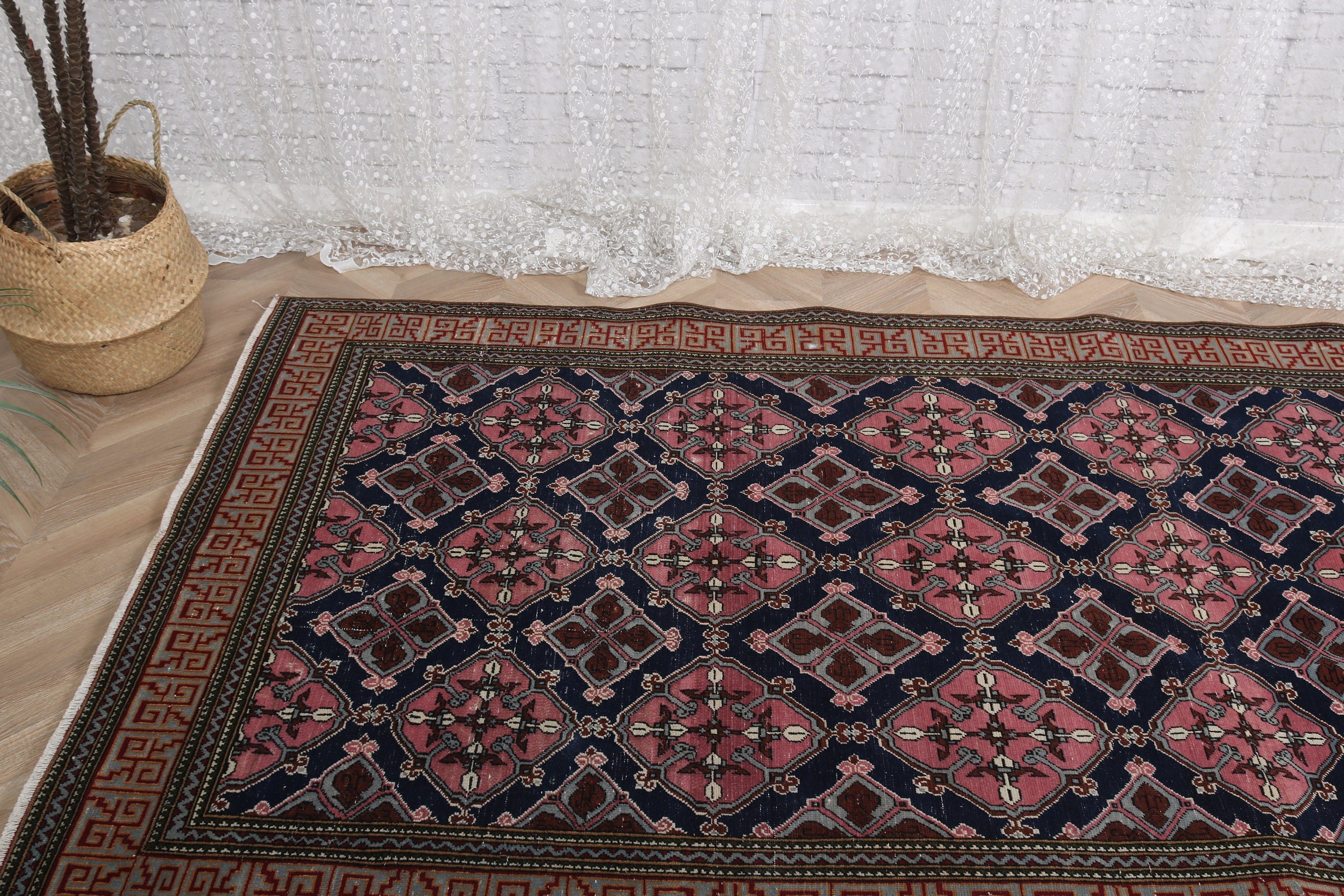 Mutfak Halıları, Estetik Halı, 4,4x7,3 ft Alan Halıları, Pembe Anadolu Halısı, Boho Halısı, Türk Halıları, Vintage Halı, Boho Alan Halısı, Yatak Odası Halıları