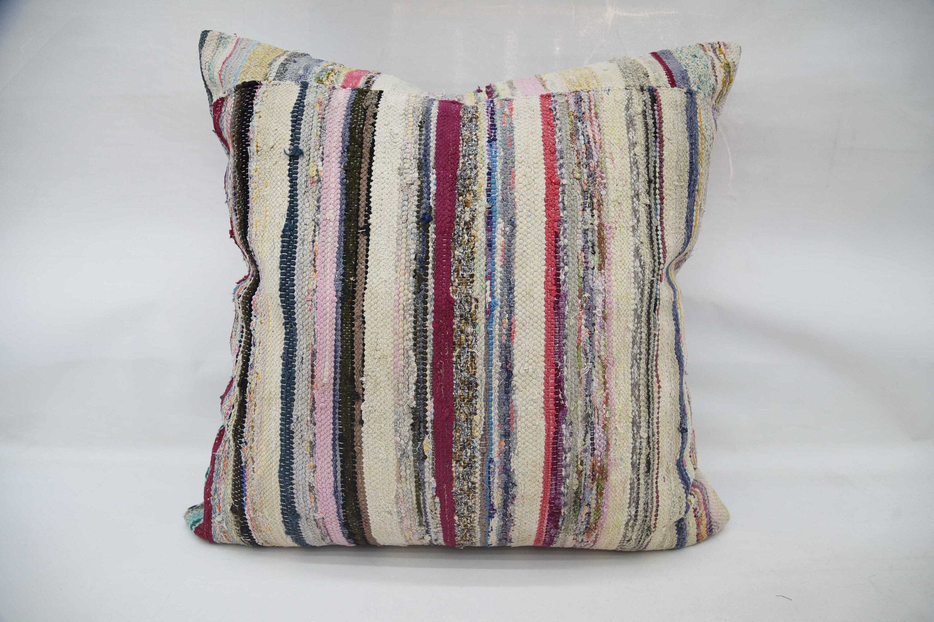 Turkish Kilim Pillow, 32"x32" Red Pillow Case, Throw Kilim Pillow, Vintage Kilim Throw Pillow, Colorful Pillow, Bed Pillow