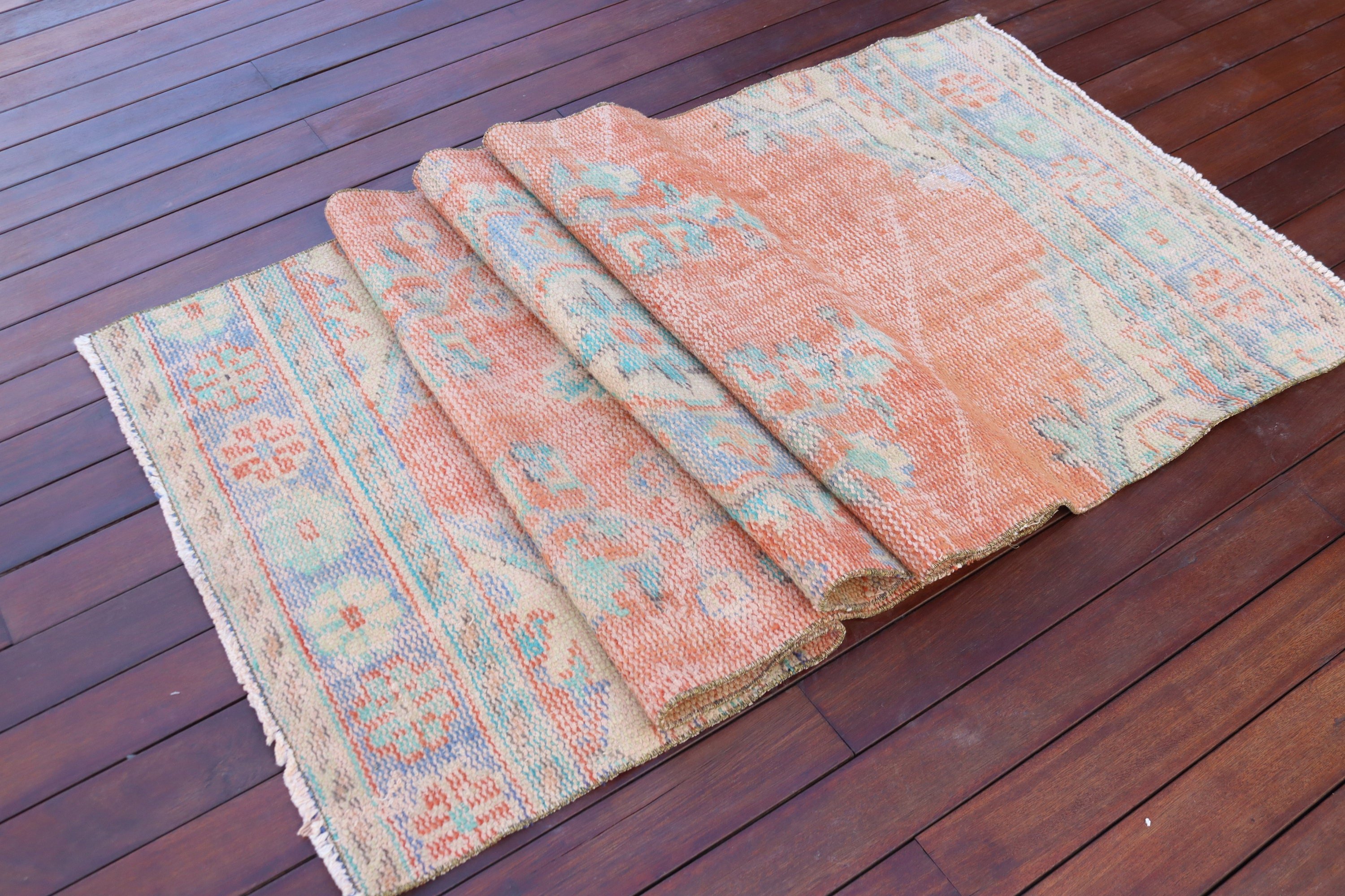 Corridor Rug, Vintage Rug, Beni Ourain Runner Rugs, Moroccan Rugs, 2.8x8.9 ft Runner Rug, Orange Moroccan Rugs, Turkish Rug, Wool Rug