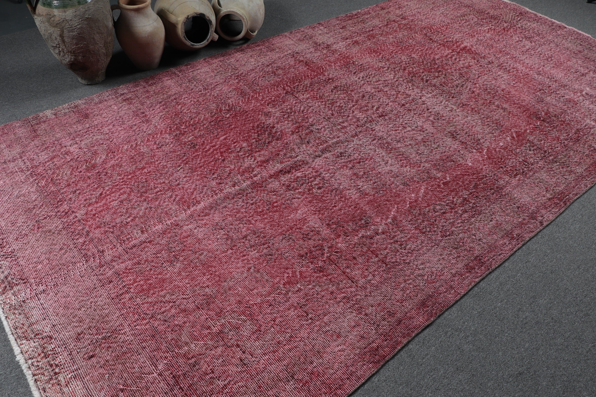 Vintage Rug, Pink Floor Rugs, Turkish Rug, Living Room Rug, Wool Rugs, 5.7x10.9 ft Large Rug, Cool Rug, Rugs for Living Room, Bedroom Rug