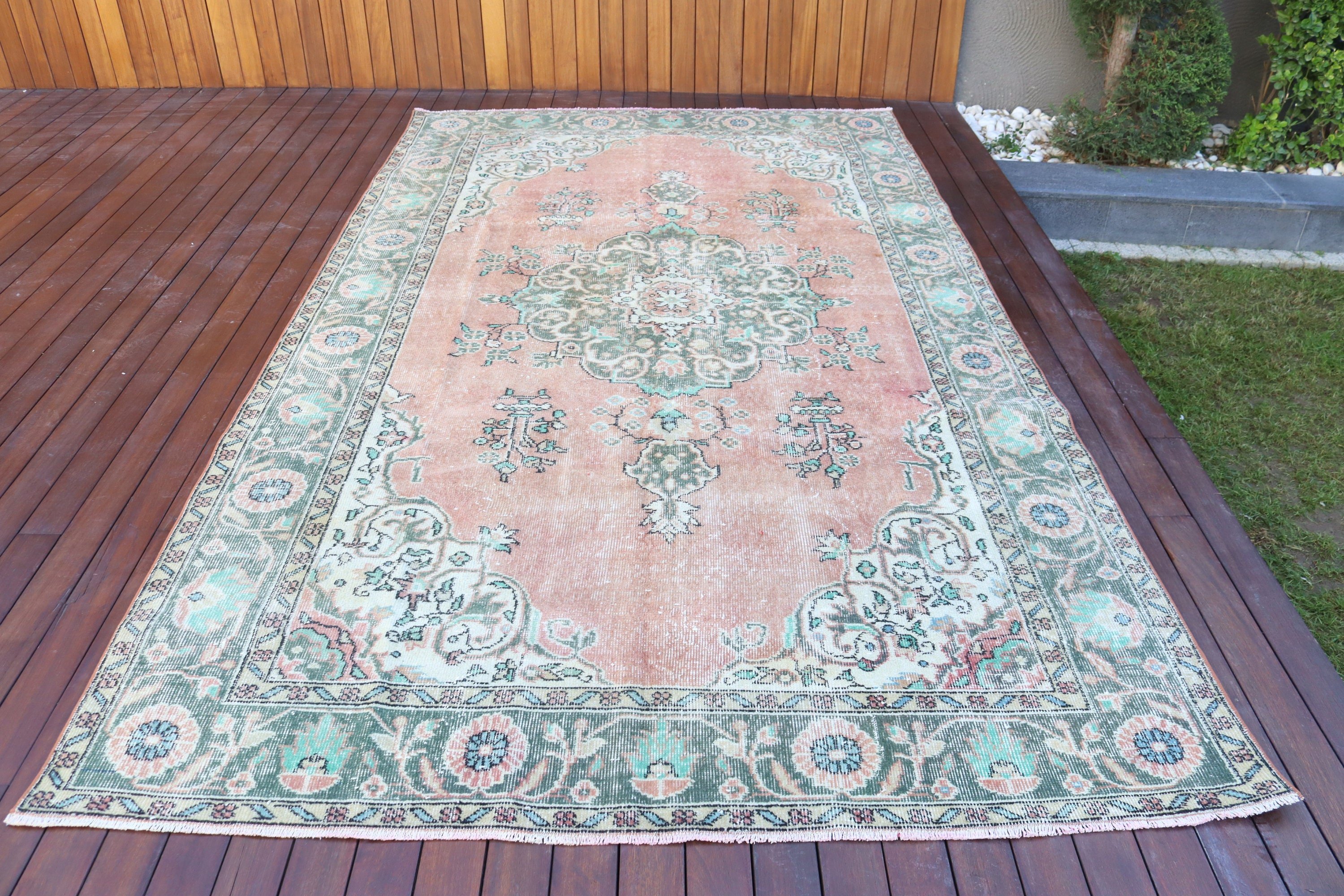 Salon Rugs, Vintage Rugs, Modern Rugs, Dining Room Rugs, Ethnic Rugs, Red Statement Rug, 6.2x10.6 ft Large Rug, Turkish Rugs