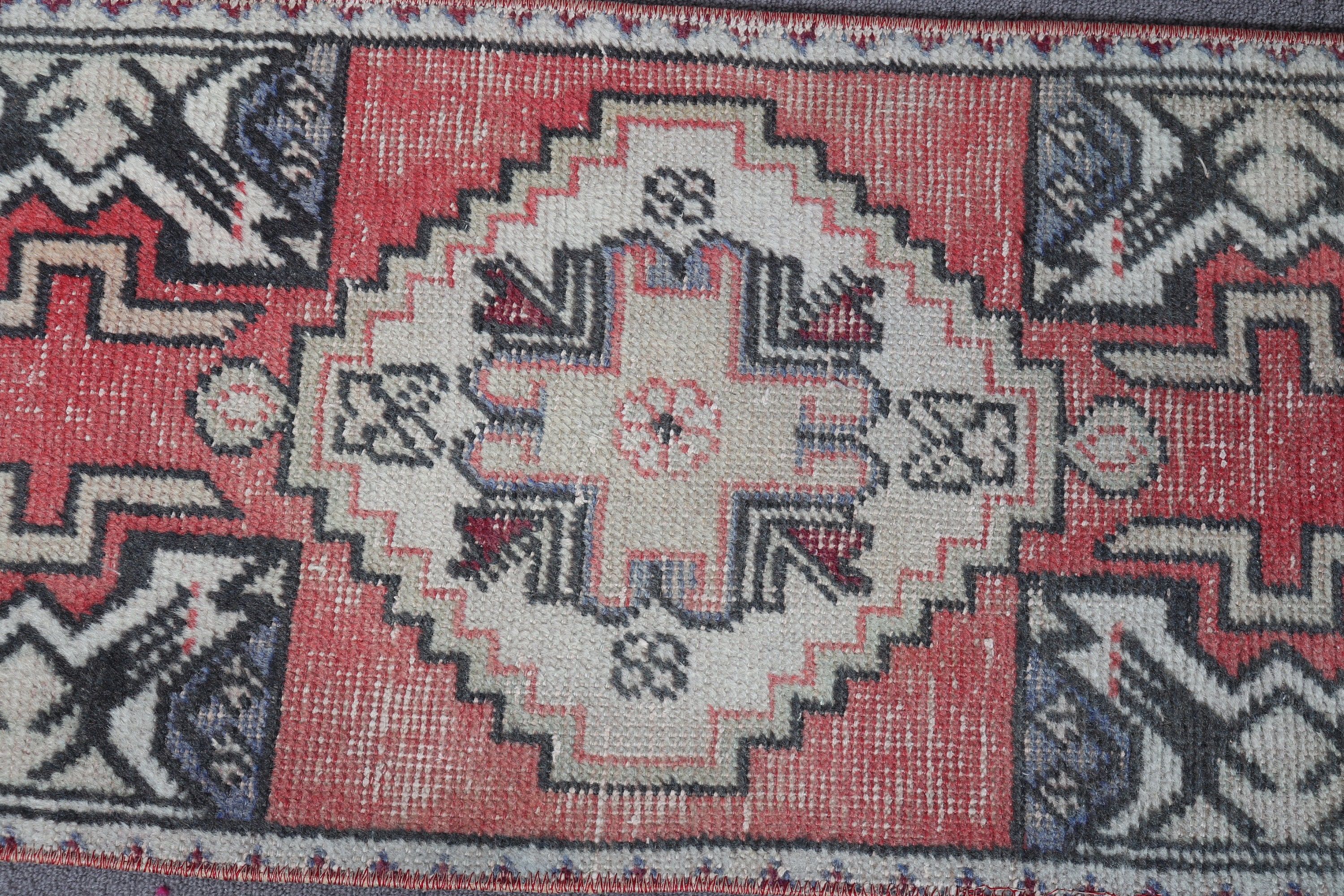 Vintage Rugs, Rugs for Bedroom, Red Antique Rug, Kitchen Rug, 1.3x2.7 ft Small Rug, Entry Rug, Turkish Rug, Oriental Rug, Antique Rug