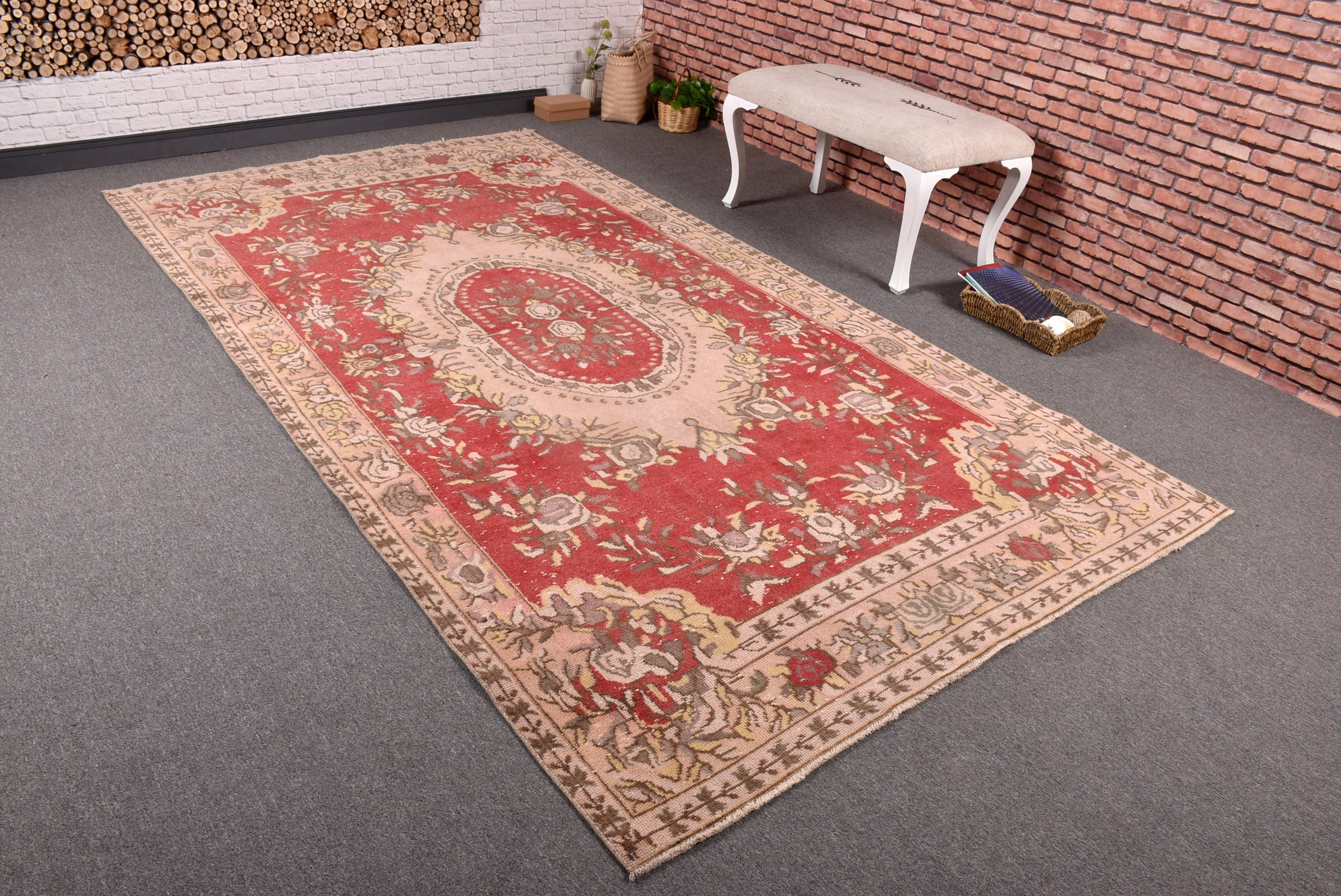 Large Oushak Rugs, Vintage Rug, Handwoven Rug, Turkish Rug, Beige Antique Rugs, Modern Rugs, 5.4x10.2 ft Large Rug, Bedroom Rugs, Floor Rug