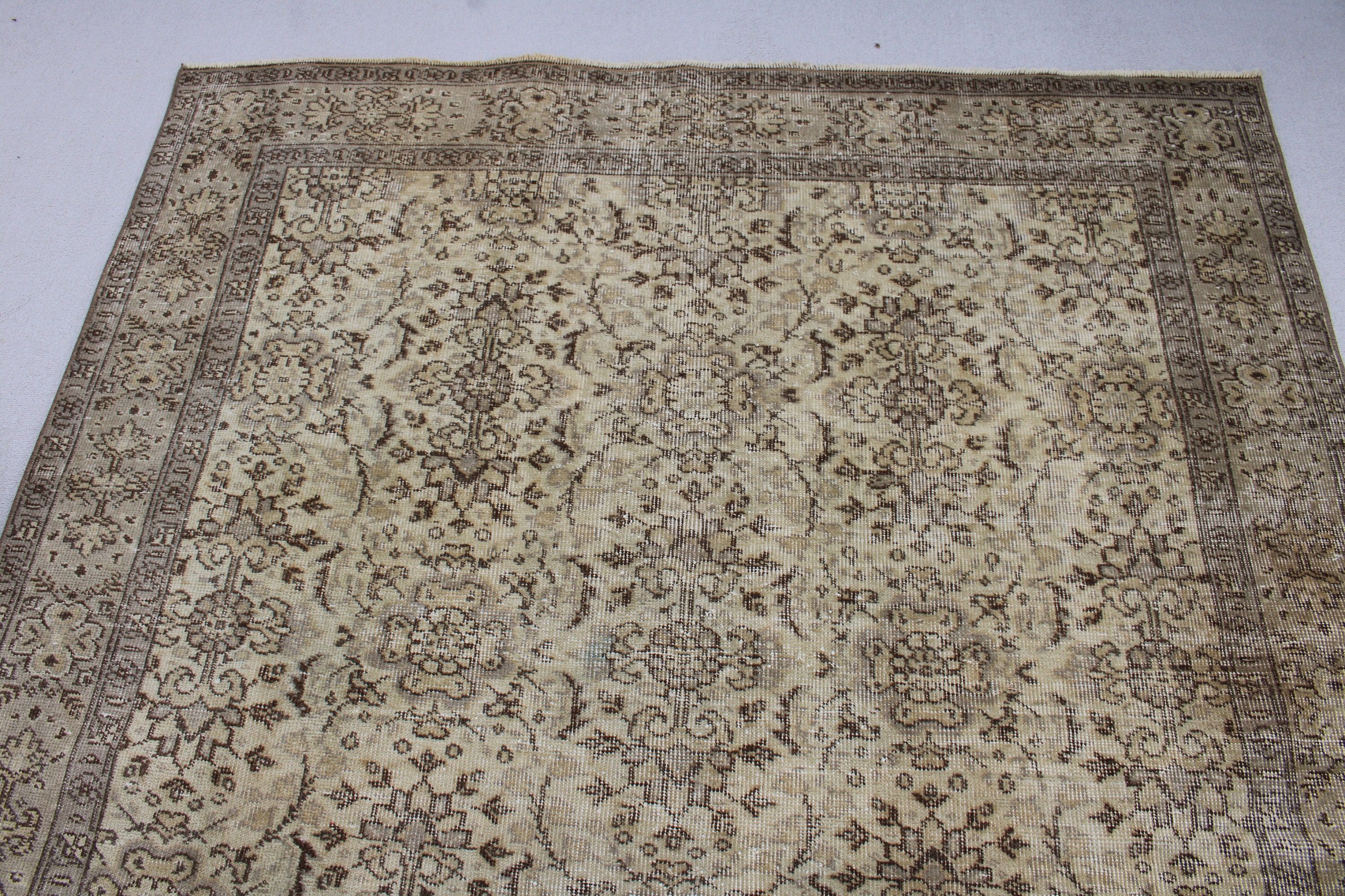 Yatak Odası Halısı, Bej Düz Dokuma Halı, Oturma Odası Halıları, Türk Halısı, Ev Dekor Halısı, 5.5x8.8 ft Büyük Halı, Vintage Halı, Oturma Odası Halısı