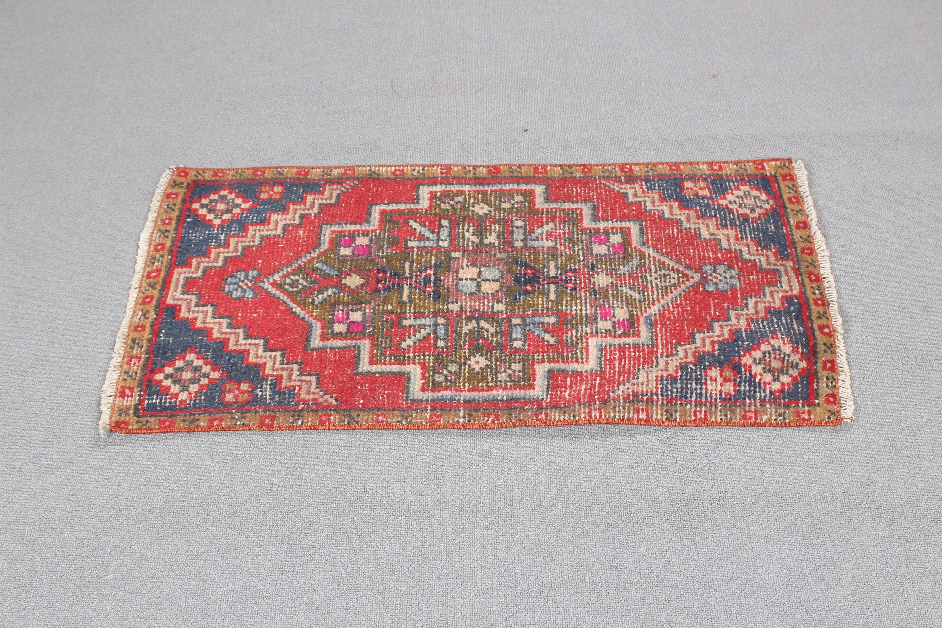 Kitchen Rugs, 1.6x3.1 ft Small Rugs, Oushak Rugs, Small Vintage Rug, Anatolian Rugs, Red Flatweave Rugs, Vintage Rugs, Turkish Rug