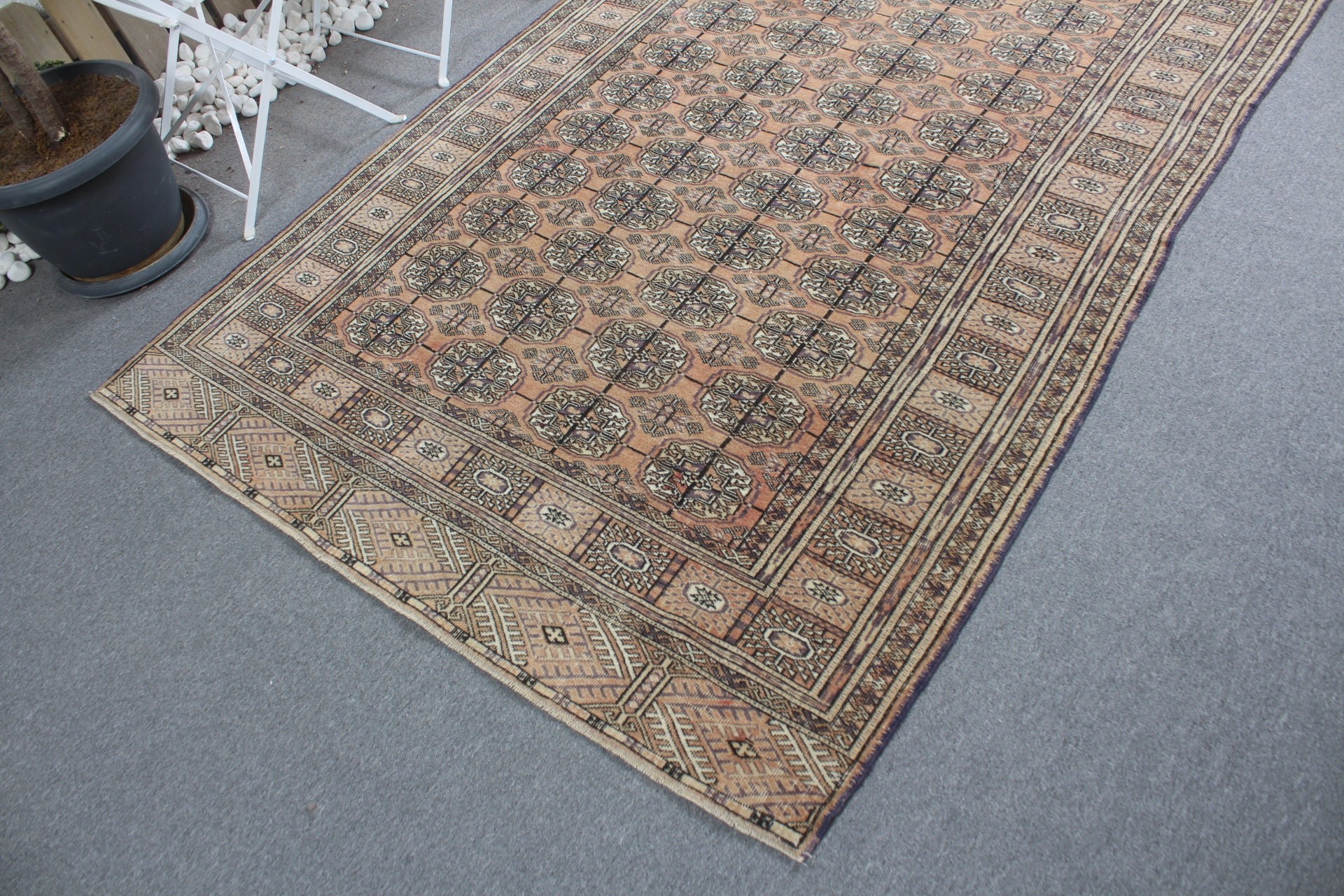 Living Room Rugs, Orange Bedroom Rugs, Turkey Rugs, Vintage Rug, Indoor Rug, 4.9x7.3 ft Area Rug, Floor Rugs, Turkish Rugs, Antique Rugs