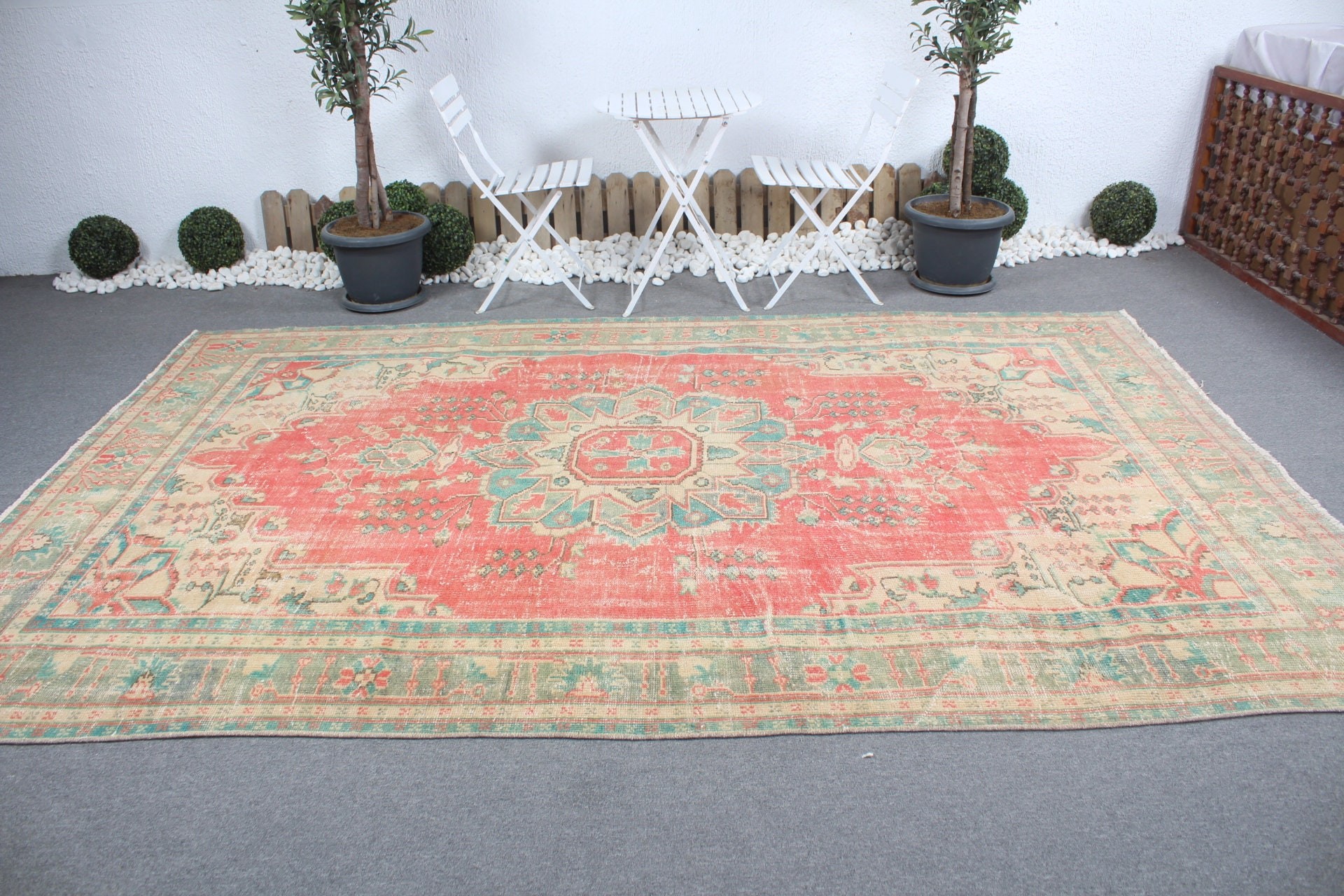 Salon Rug, Aesthetic Rug, Red Kitchen Rug, Vintage Rugs, Saloon Rug, 7.2x11.1 ft Oversize Rugs, Turkish Rug, Wool Rug