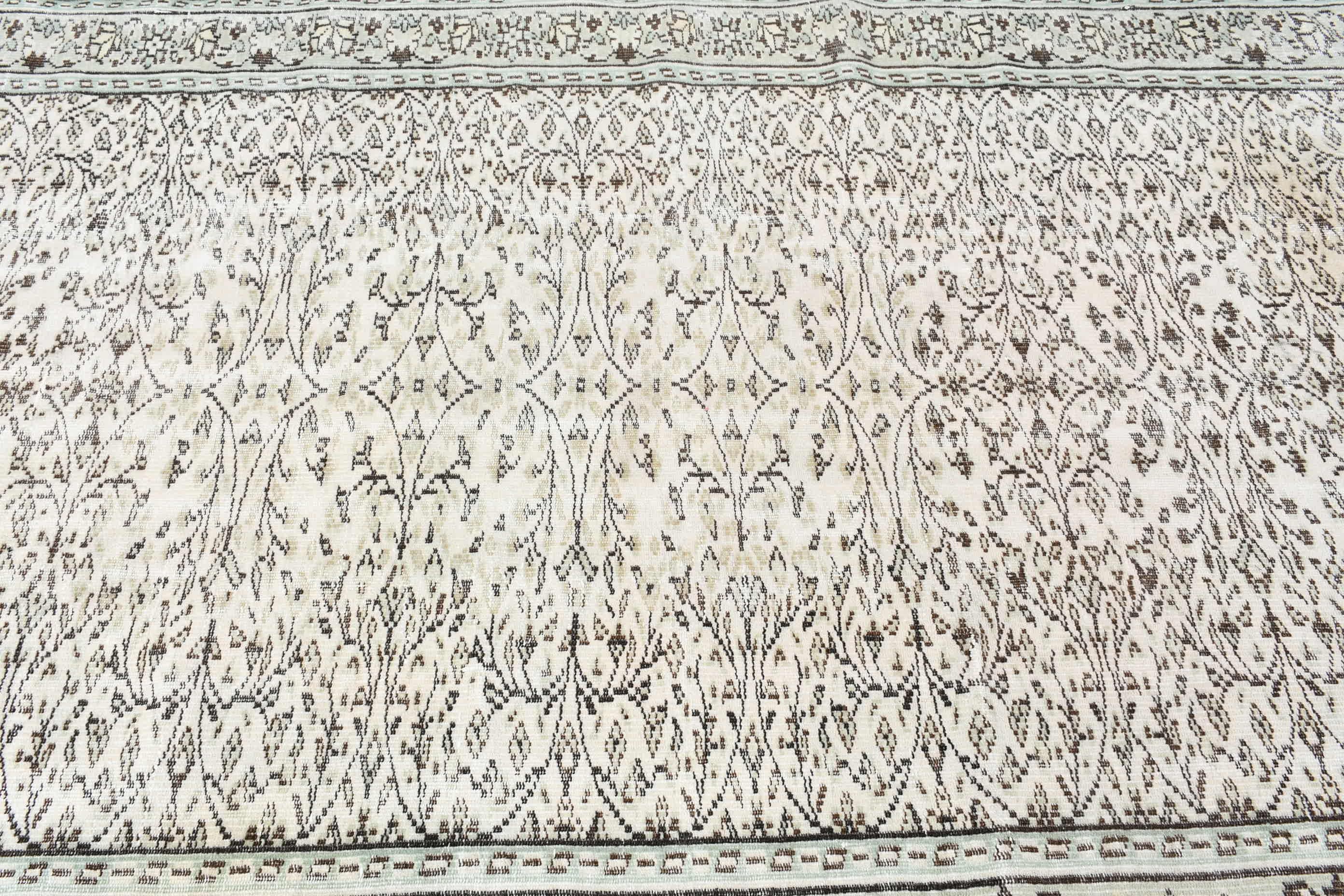 Yeşil 5.6x8.6 ft Büyük Halılar, Yatak Odası Halısı, Salon Halısı, Yün Halıları, Türk Halısı, Vintage Halılar, Yatak Odası Halıları, Tasarımcı Halısı