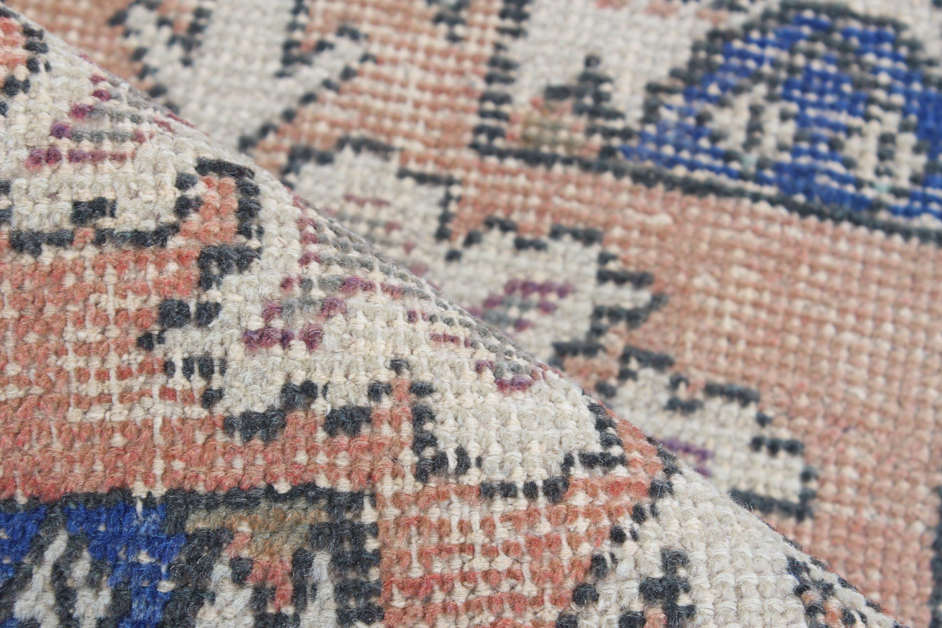 Bej Yün Halılar, Küçük Alan Halısı, Türk Halısı, Ev Dekor Halısı, 1.4x2.9 ft Küçük Halı, Lüks Halılar, Vintage Halı, Araba Paspas Halısı, El Yapımı Halı