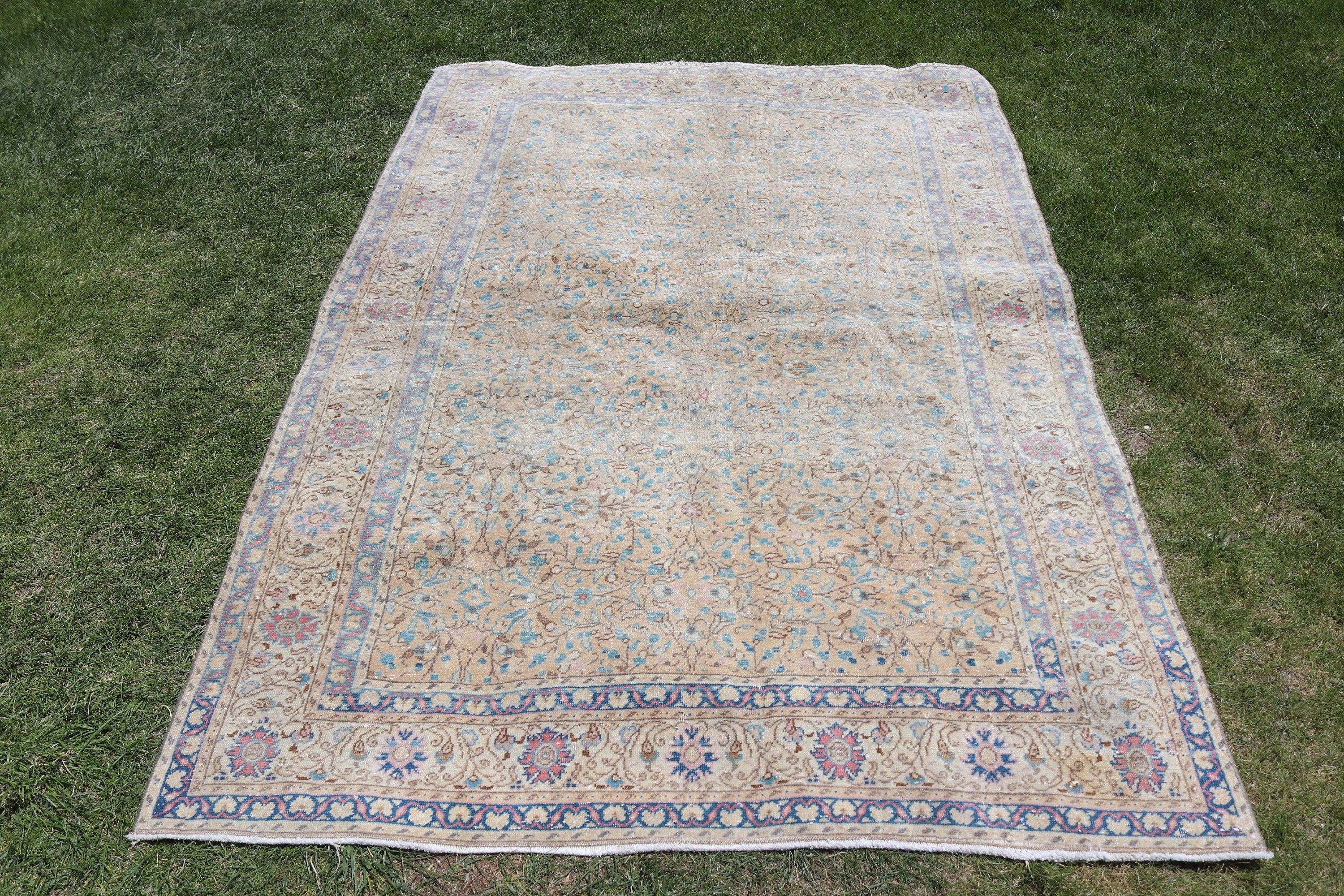 Açıklama Halısı, Boho Bölge Halıları, Yatak Odası Halısı, 4.6x6.8 ft Alan Halısı, Türk Halısı, Modern Halılar, Bej Bildirimi Halısı, Vintage Halılar, Türkiye Halıları