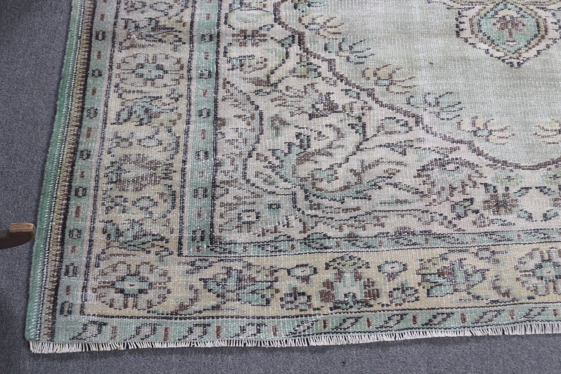 6.5x8.7 ft Large Rugs, Bedroom Rugs, Vintage Rug, Green Oriental Rugs, Moroccan Rug, Home Decor Rug, Art Rug, Living Room Rugs, Turkish Rug