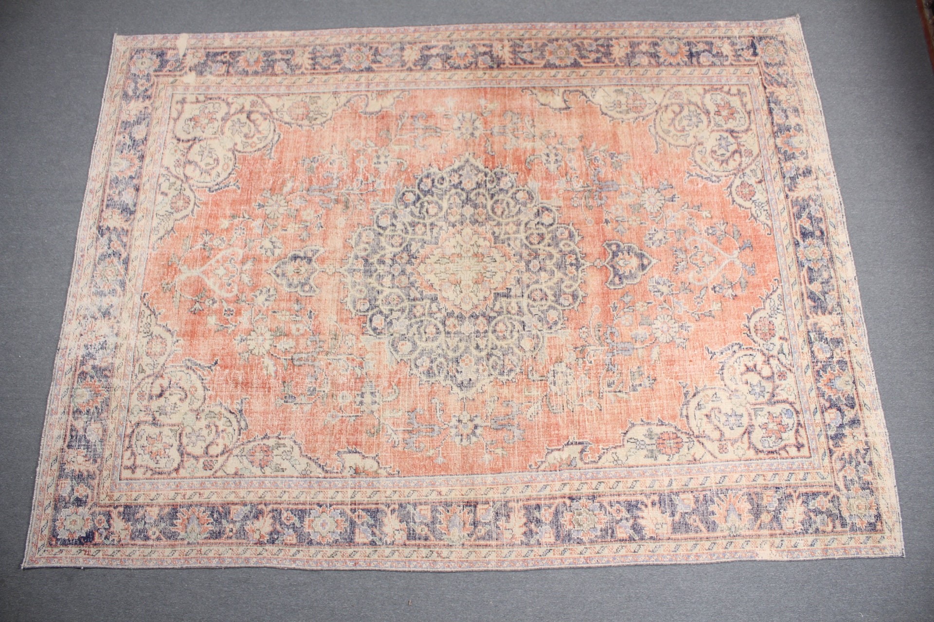 8.6x11.7 ft Büyük Boy Halı, Yemek Odası Halısı, Vintage Halı, Türk Halısı, Kırmızı Anadolu Halısı, Oturma Odası Halısı, Anadolu Halısı, Oushak Halıları