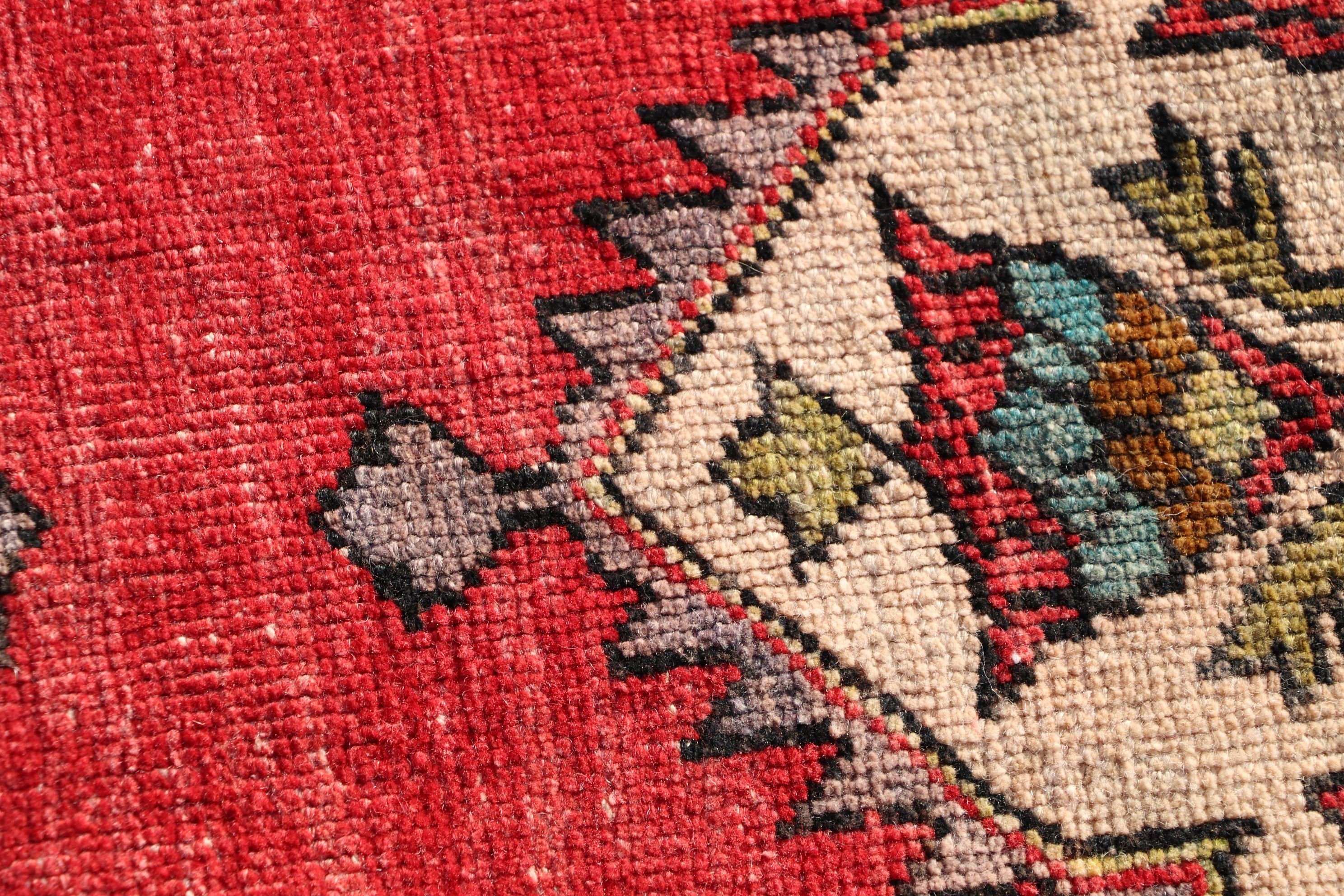 Bedroom Rug, Custom Rug, Vintage Rugs, Turkish Rugs, Moroccan Rug, Red Oushak Rugs, Living Room Rugs, 5.1x10.4 ft Large Rug, Kitchen Rug
