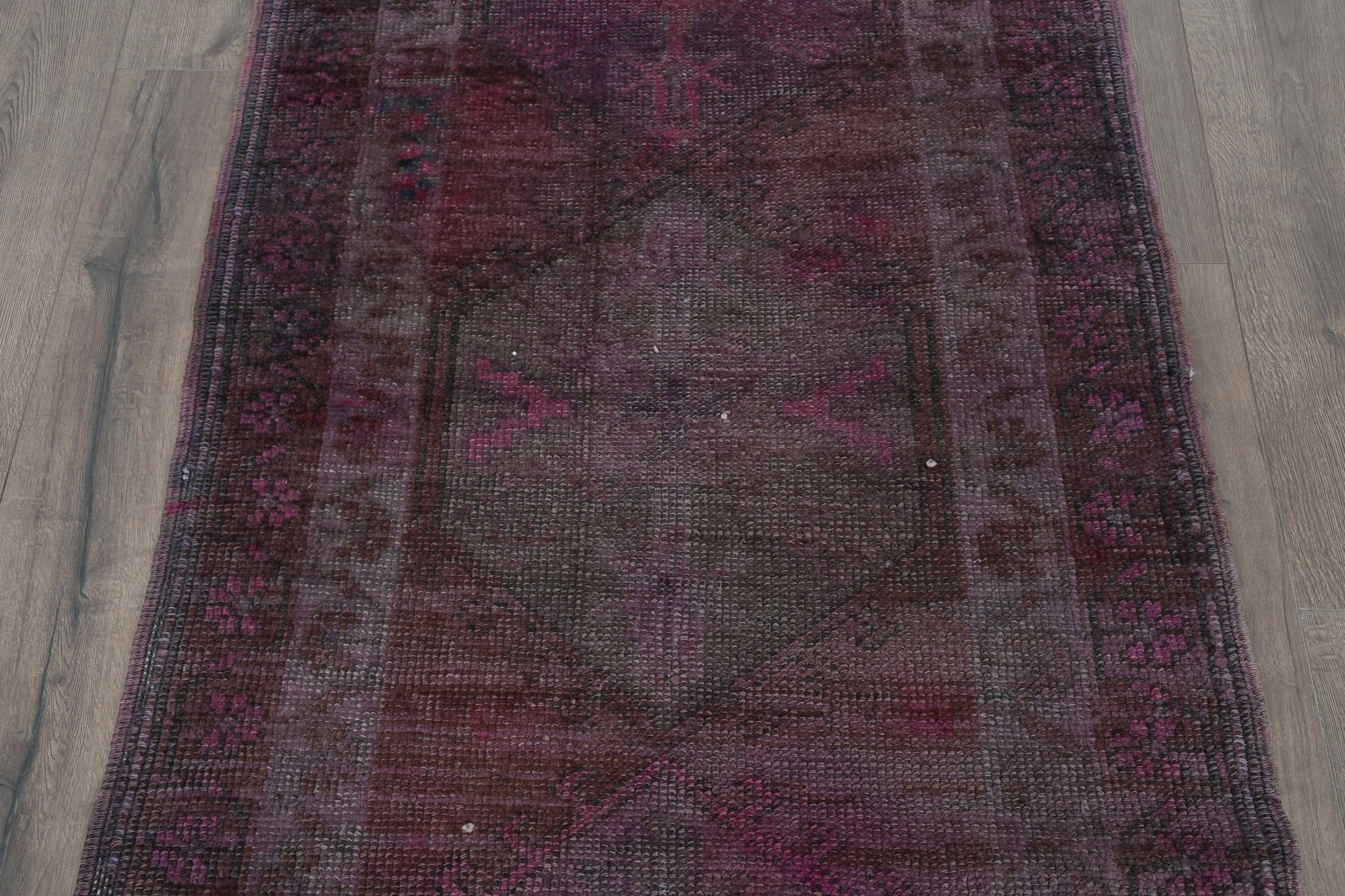 Anatolian Rug, Corridor Rug, Turkish Rug, 3.1x11.1 ft Runner Rug, Rugs for Runner, Wool Rug, Pink Oushak Rug, Hand Knotted Rug, Vintage Rug