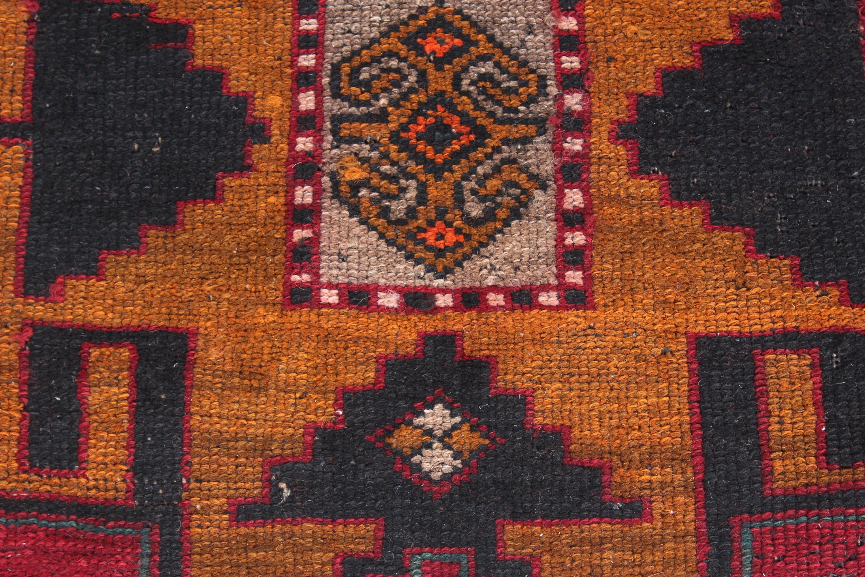 Small Area Rug, Car Mat Rugs, Orange Oushak Rug, Rugs for Car Mat, Floor Rugs, Turkish Rugs, Wool Rugs, 2x3.2 ft Small Rugs, Vintage Rug