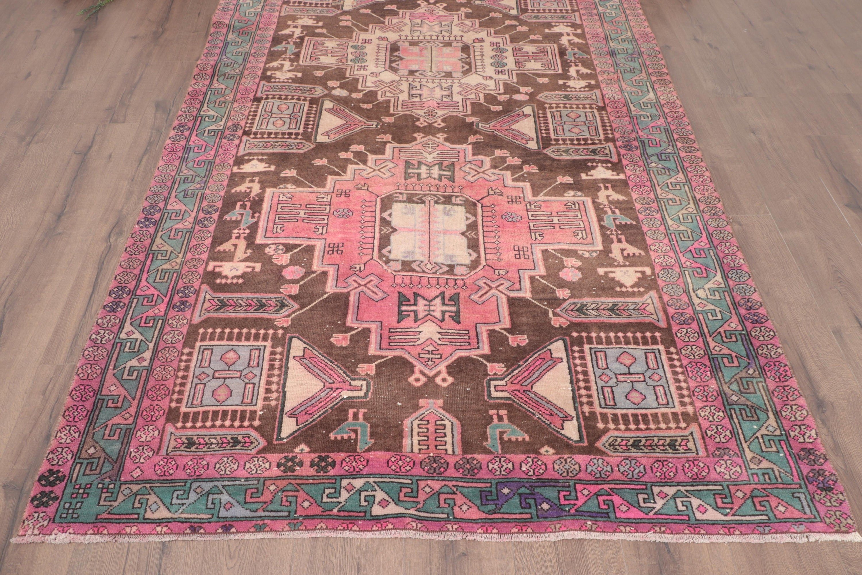 Dining Room Rug, Turkish Rug, Oushak Rug, Pink Cool Rug, Bohemian Rug, Flatweave Rug, Bedroom Rug, Vintage Rugs, 4.9x9.8 ft Large Rugs