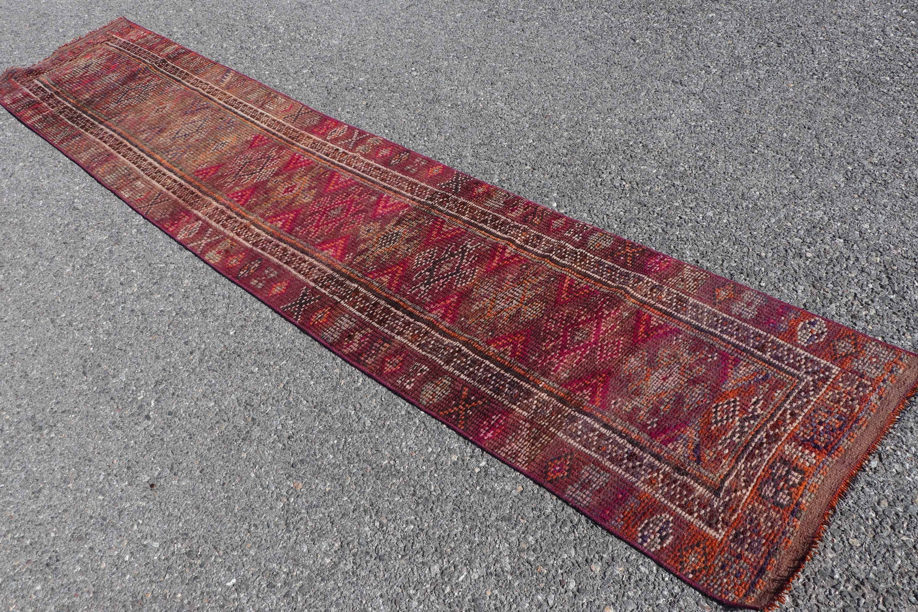 Corridor Rugs, Vintage Rug, Turkish Rugs, 2.3x11.3 ft Runner Rugs, Oriental Rugs, Blue Wool Rug, Floor Rug, Rugs for Runner, Bohemian Rugs