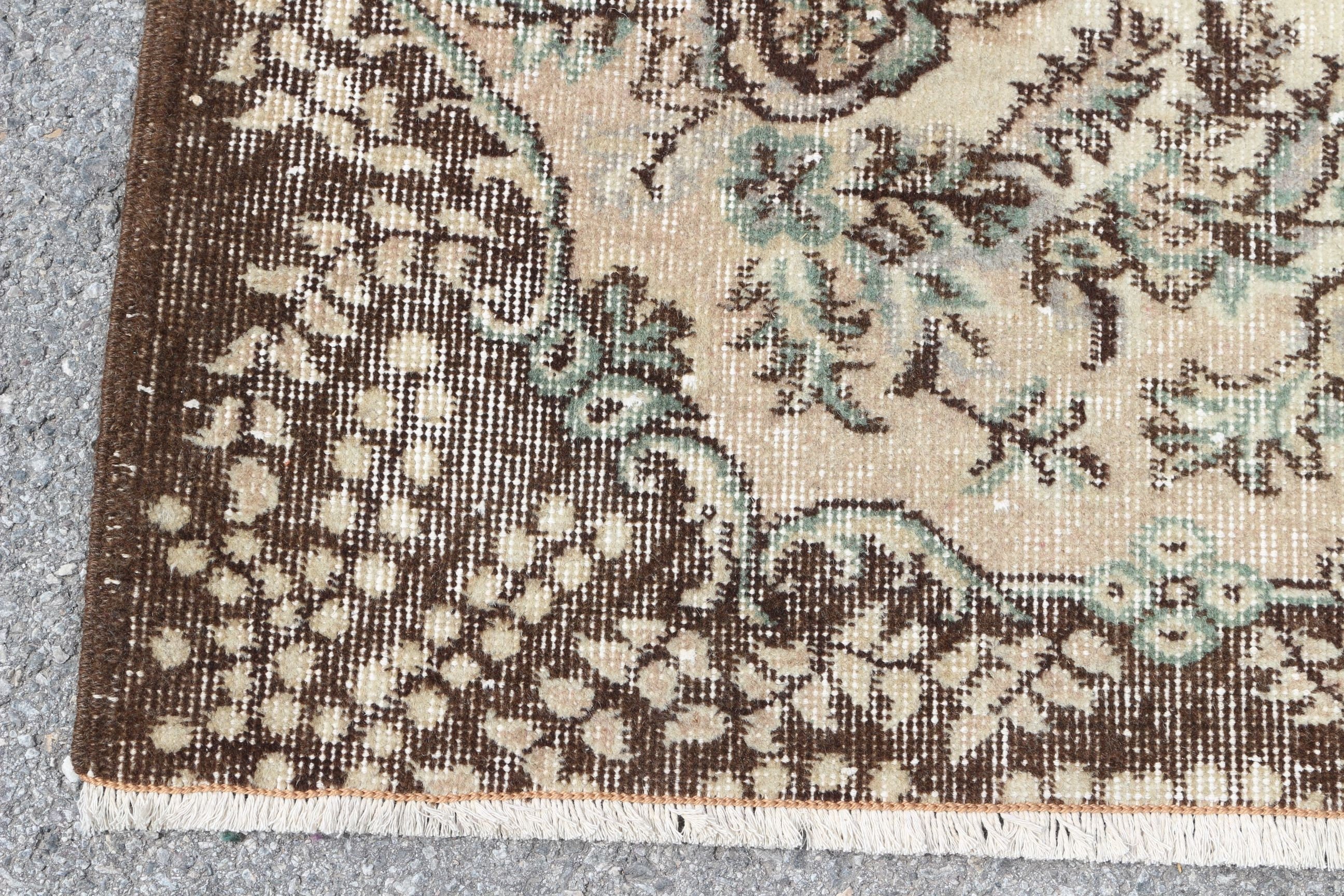 Brown Bedroom Rug, Nursery Rug, 4.1x7 ft Area Rugs, Home Decor Rugs, Kitchen Rug, Vintage Rug, Custom Rug, Turkish Rug, Living Room Rug