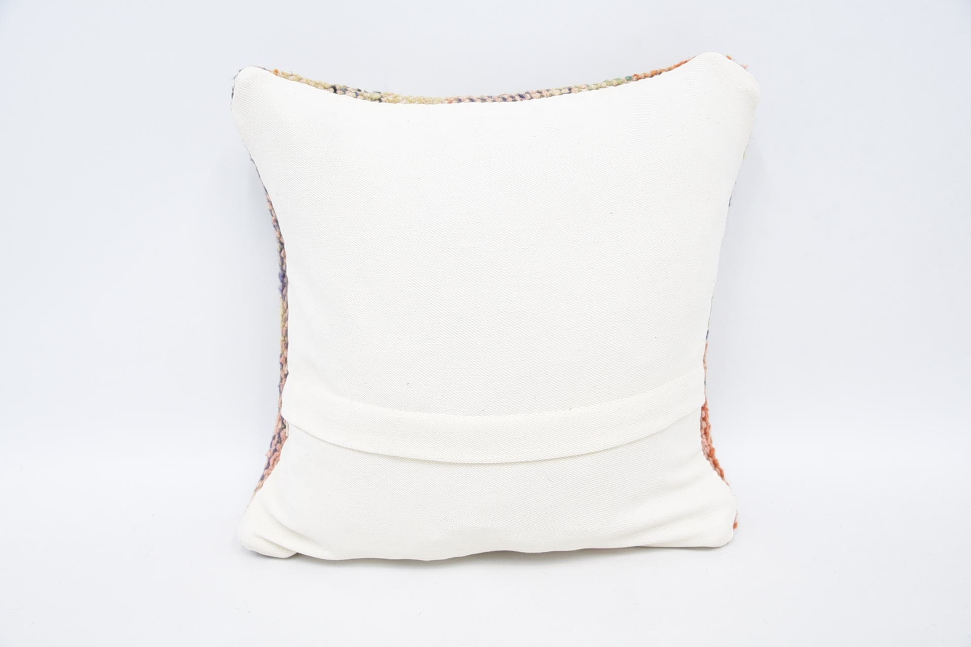 Aztec Pillow Cover, Nomadic Pillow Sham, Vintage Kilim Pillow, 12"x12" Orange Pillow, Pillow for Sofa, Boho Pillow Sham Cover