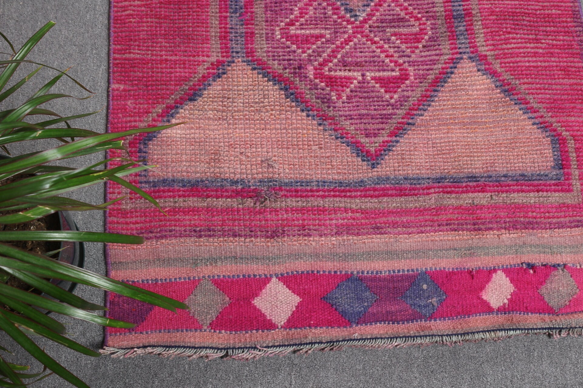 Moroccan Rug, Rugs for Stair, Hallway Rug, Turkish Rugs, Pink Kitchen Rugs, Stair Rug, Home Decor Rug, Vintage Rug, 2.9x11.3 ft Runner Rug