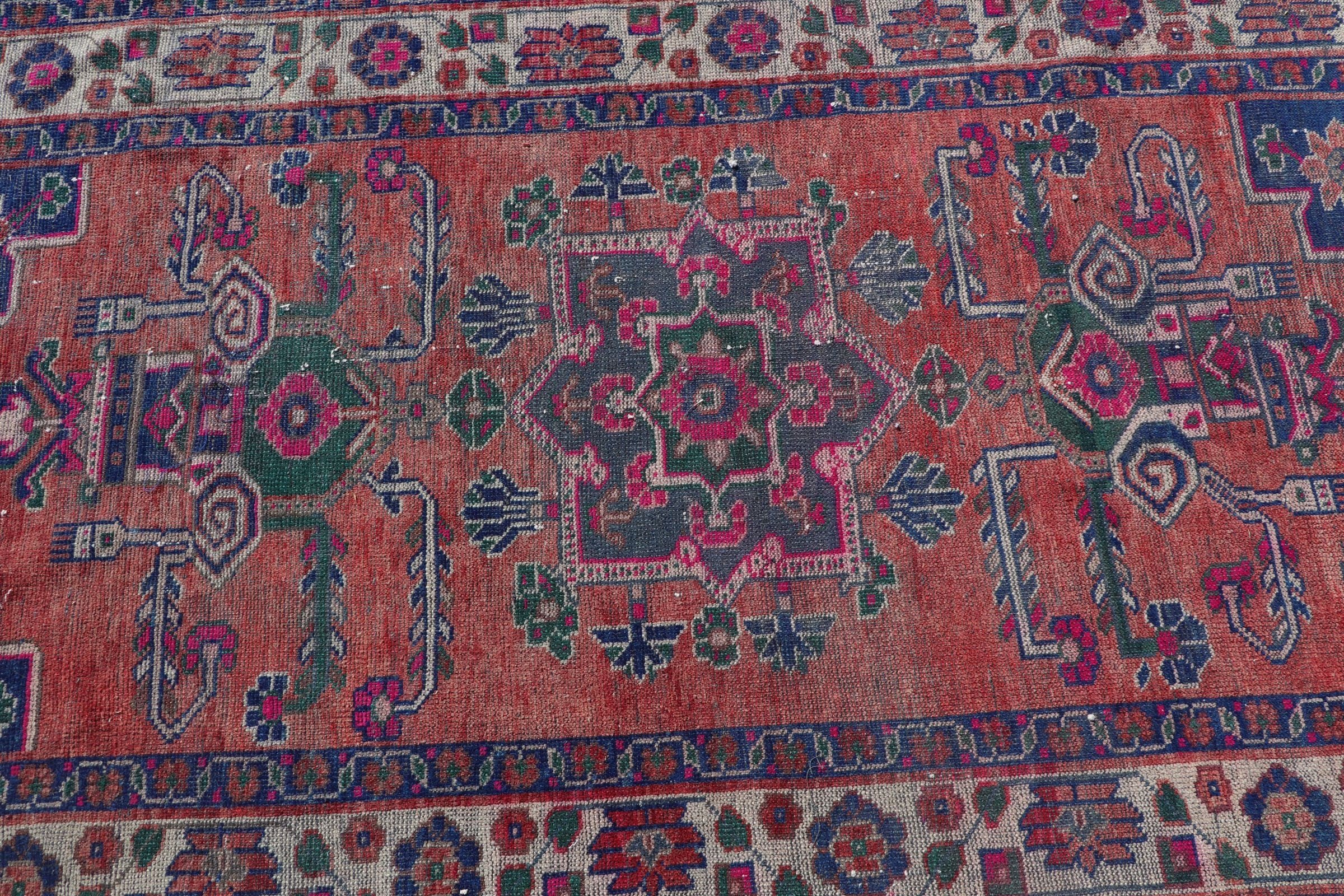 Kitchen Rugs, Turkish Rugs, Rugs for Area, Vintage Rug, Indoor Rugs, Red Home Decor Rug, 3.8x6.9 ft Area Rug, Custom Rug