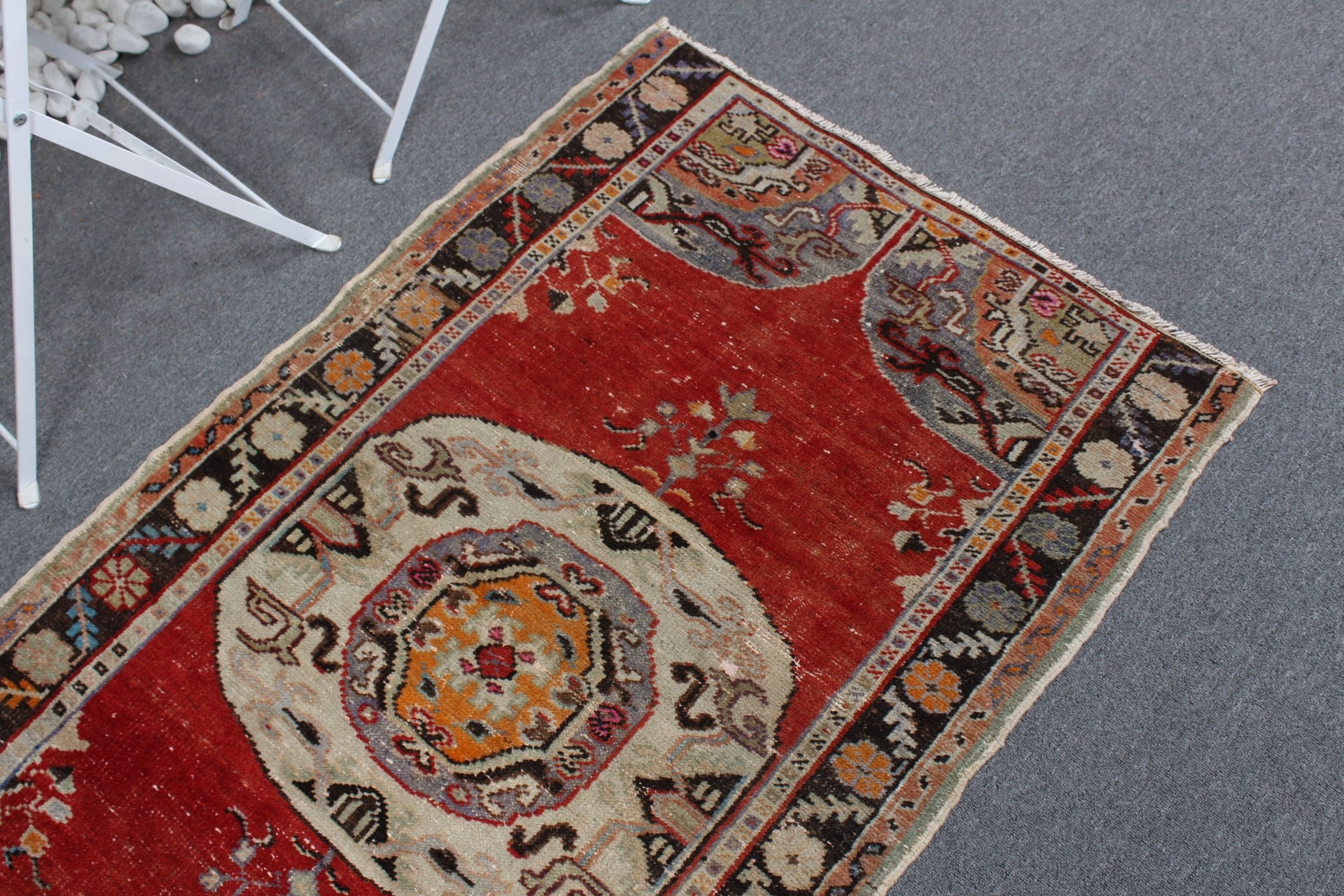 Rugs for Nursery, Cute Bath Mat Rug, Kitchen Rug, Oriental Rug, Red Oushak Rugs, 2.8x4.7 ft Small Rug, Vintage Rug, Turkish Rugs, Entry Rug