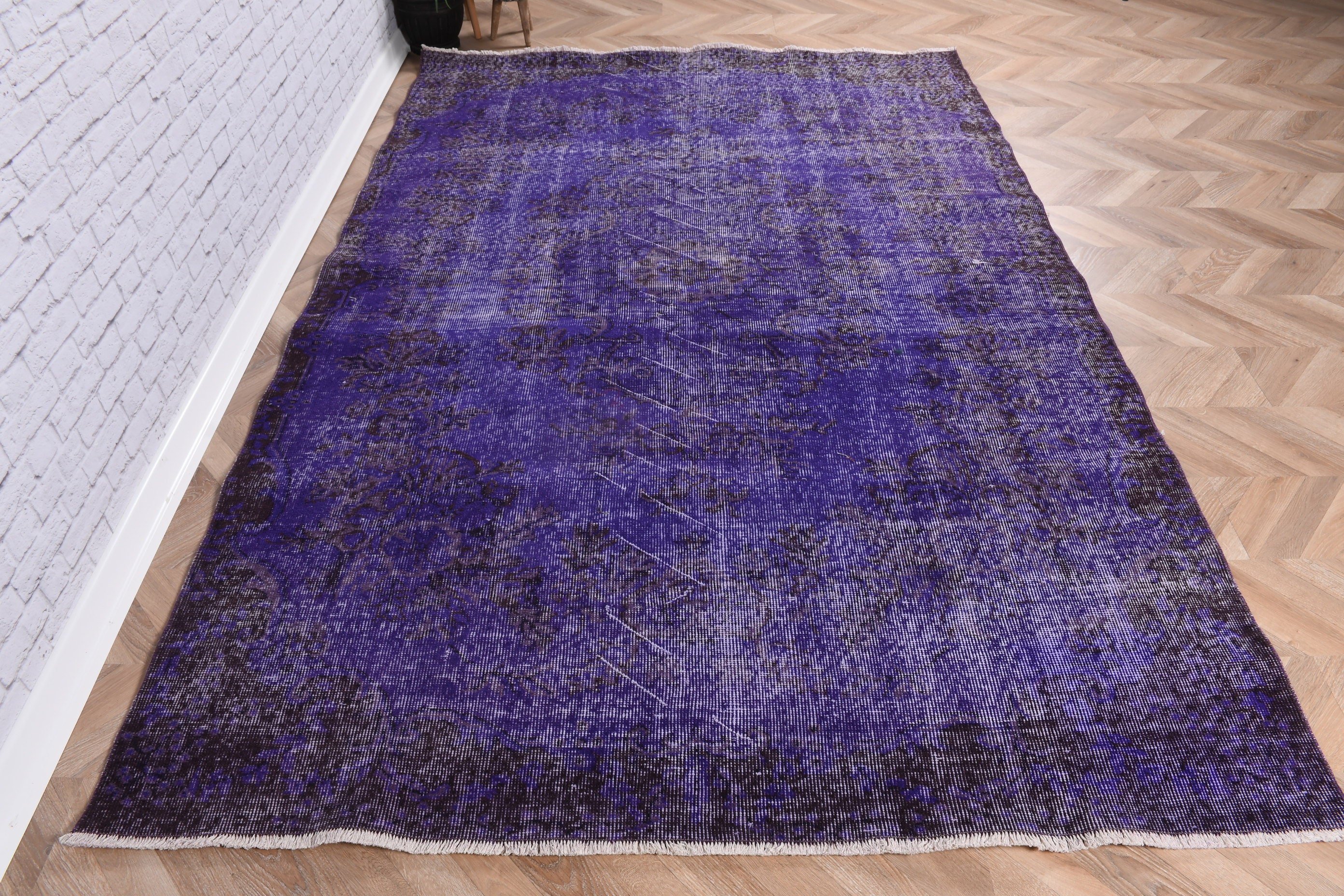 Purple Kitchen Rugs, Exotic Rugs, Turkish Rugs, Salon Rugs, 5.5x8.5 ft Large Rugs, Bedroom Rug, Moroccan Rugs, Vintage Rug, Kitchen Rug