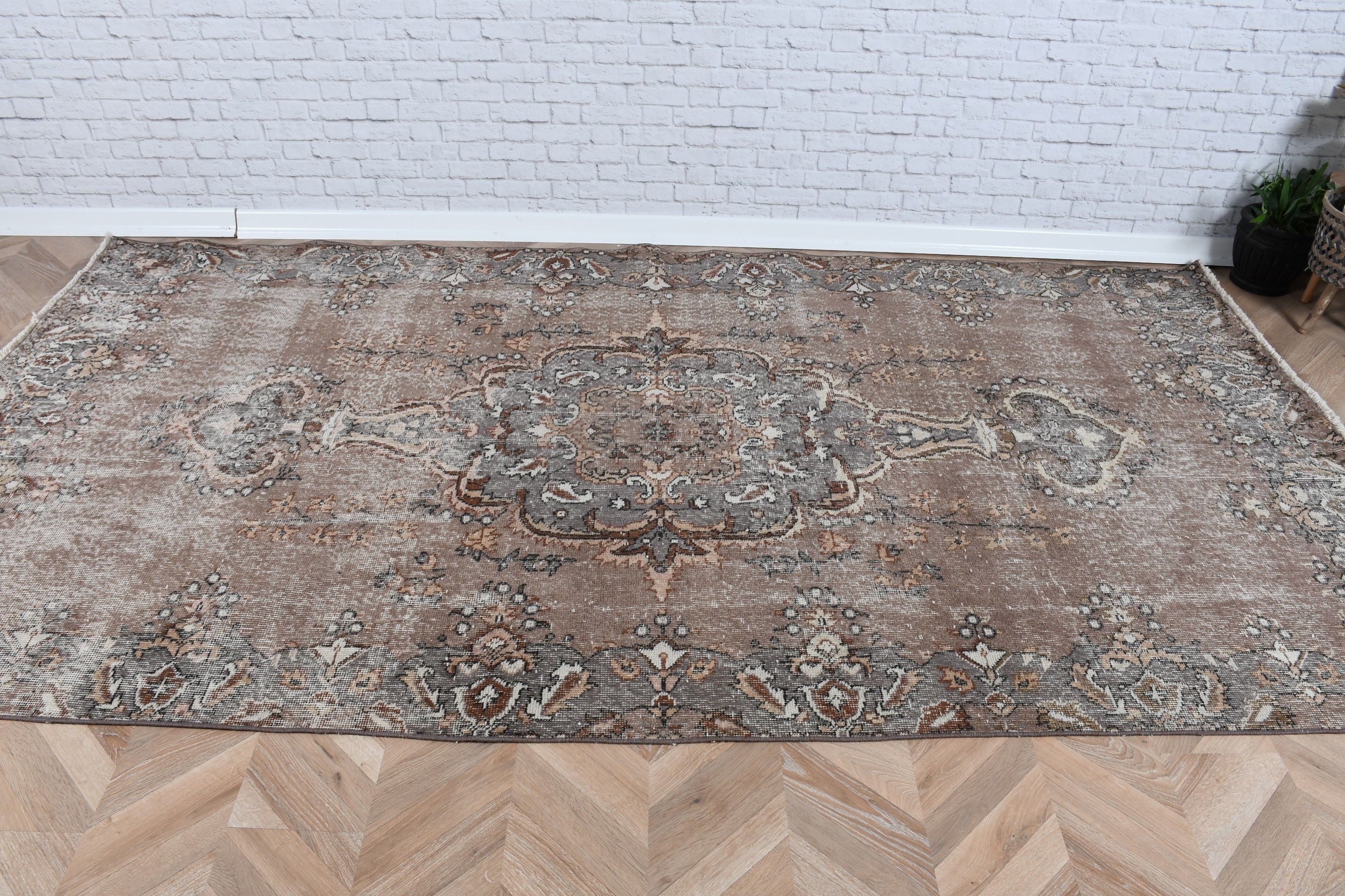 Large Boho Rug, Boho Rugs, Living Room Rug, Turkish Rug, Brown  5.2x9.8 ft Large Rug, Modern Rugs, Vintage Rug, Exotic Rugs