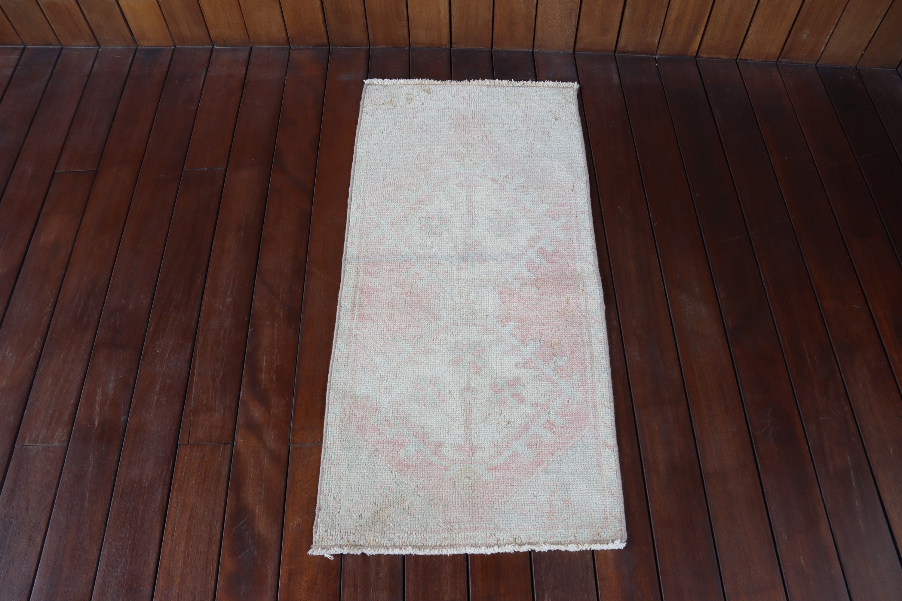 Türk Halısı, Antika Halı, Bej Açıklama Halısı, Mutfak Halısı, Banyo Halıları, Vintage Dekor Halısı, Vintage Halılar, Oushak Halıları, 1.6x3.2 ft Küçük Halılar