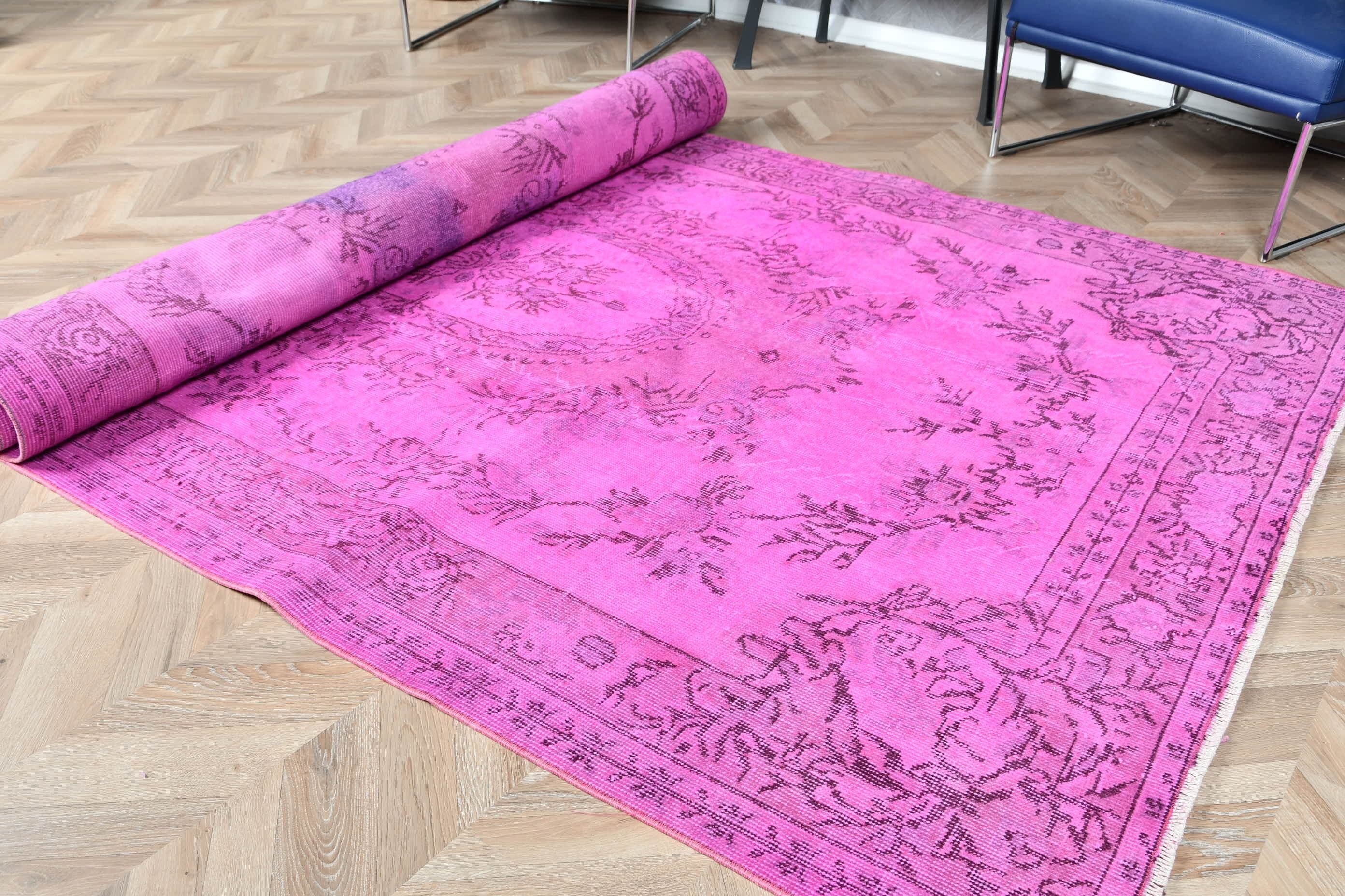 5.4x8.7 ft Large Rug, Anatolian Rug, Purple Moroccan Rugs, Dining Room Rug, Moroccan Rugs, Turkish Rug, Bedroom Rug, Dorm Rug, Vintage Rug