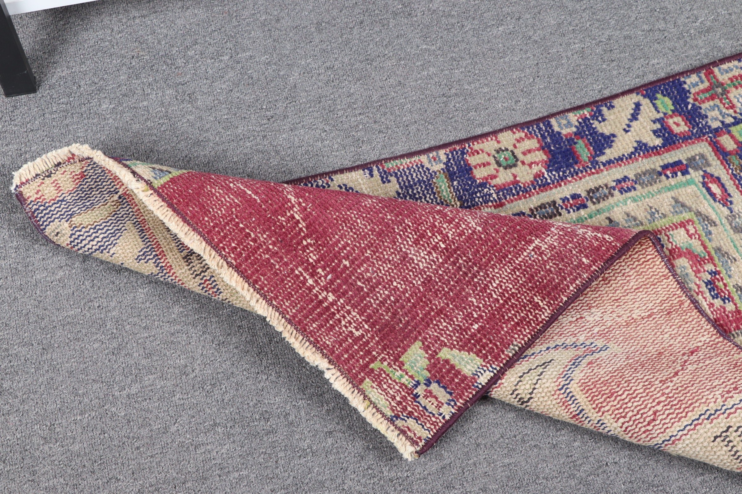 Purple Oriental Rug, Turkish Rug, Antique Rugs, Kitchen Rugs, 1.6x2.6 ft Small Rugs, Wall Hanging Rug, Vintage Rug, Home Decor Rugs