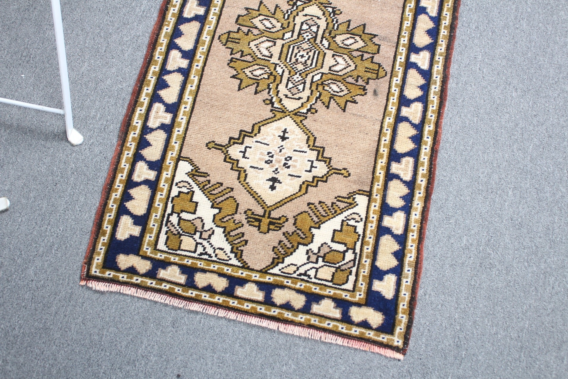 Kitchen Rug, Turkish Rug, 1.8x3.2 ft Small Rug, Bathroom Rug, Door Mat Rugs, Brown Home Decor Rug, Vintage Rugs, Bedroom Rug, Pale Rug