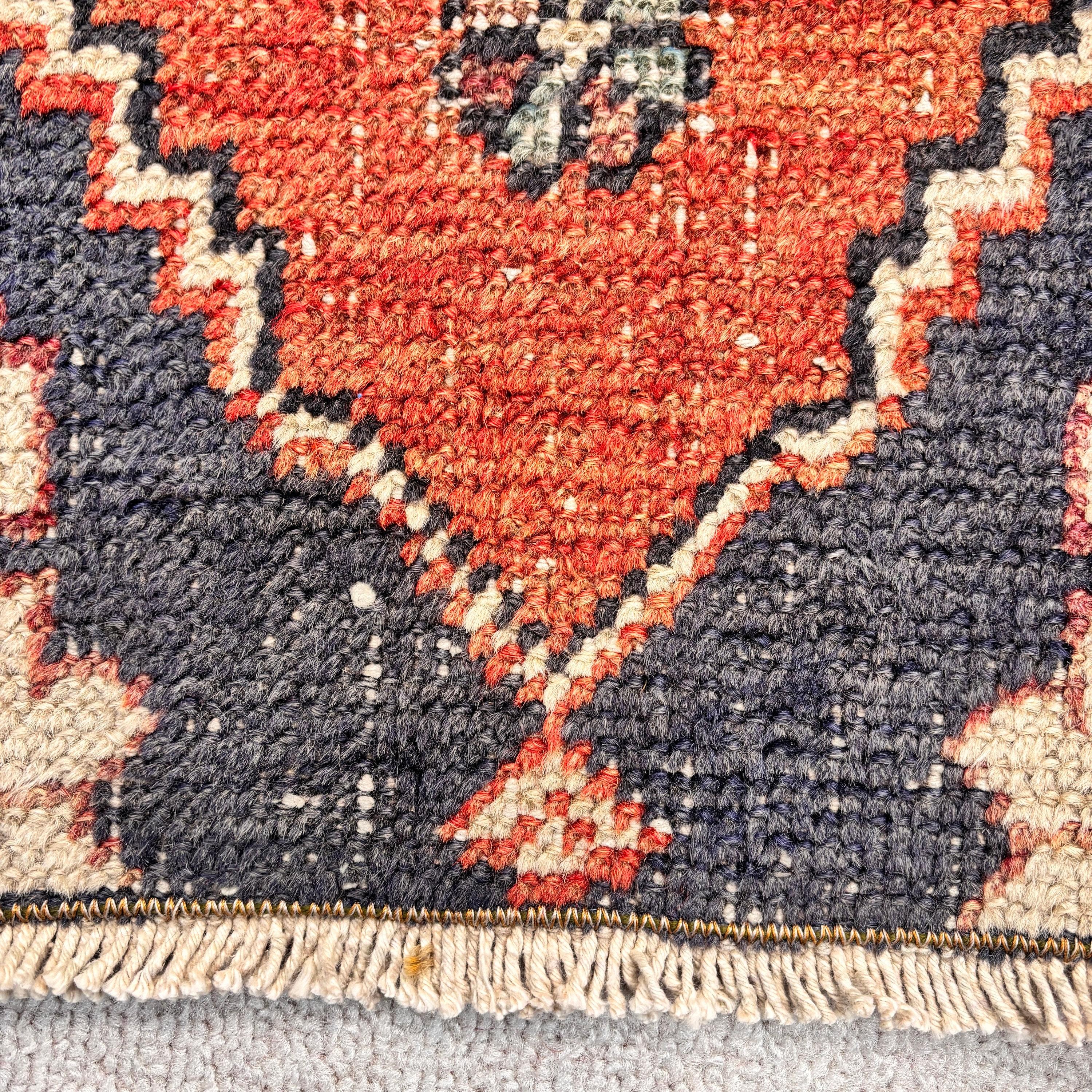 Handwoven Rug, Rugs for Kitchen, Red Anatolian Rug, Entry Rug, Oushak Rug, Turkish Rugs, Vintage Rugs, Nursery Rugs, 1.5x2.9 ft Small Rugs